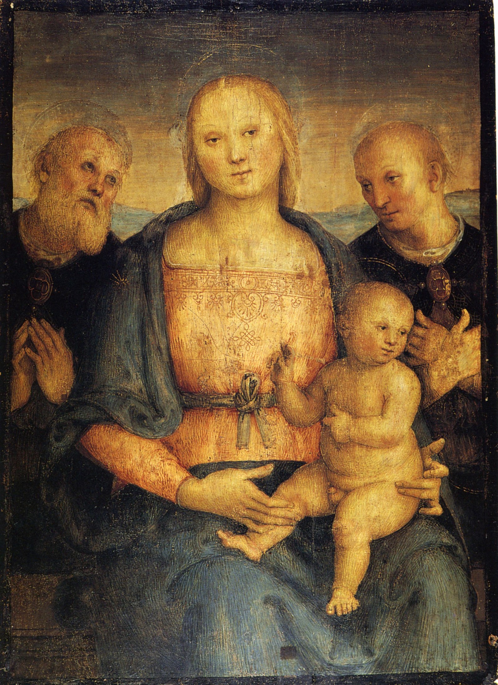 Madonna with child between Saint Herculanus and Saint Constantius