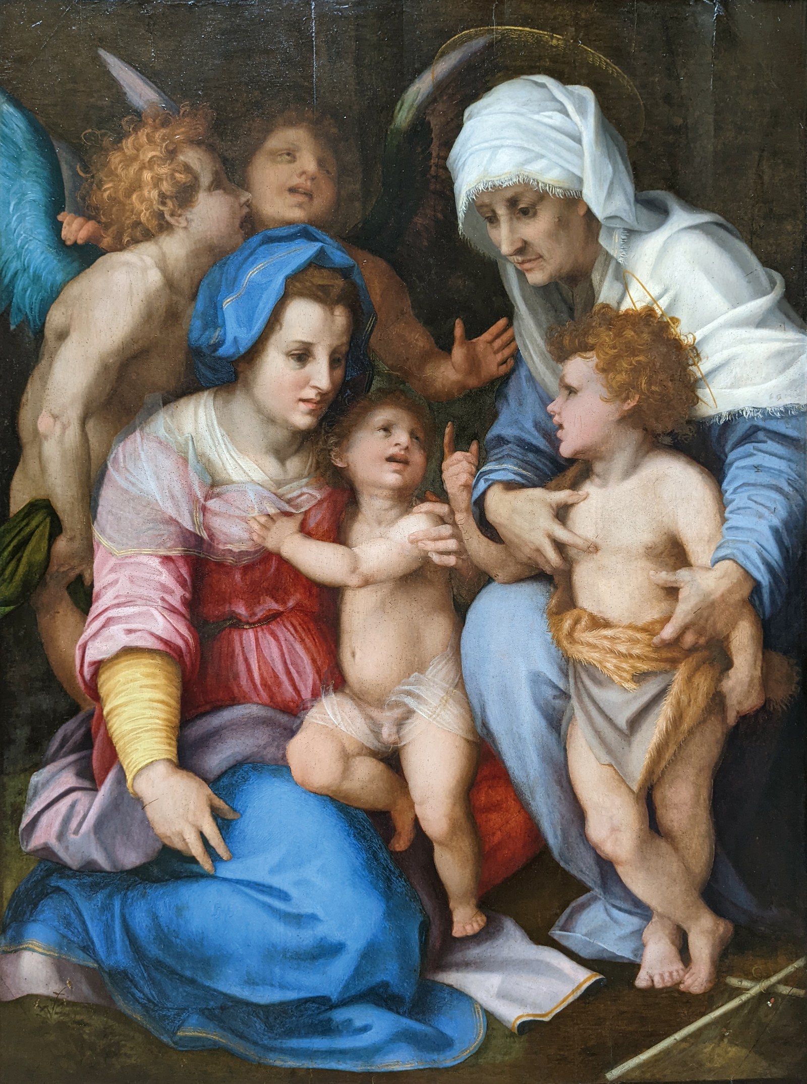 Madonna and Child with St Elisabeth, the Infant St John, and Two Angels