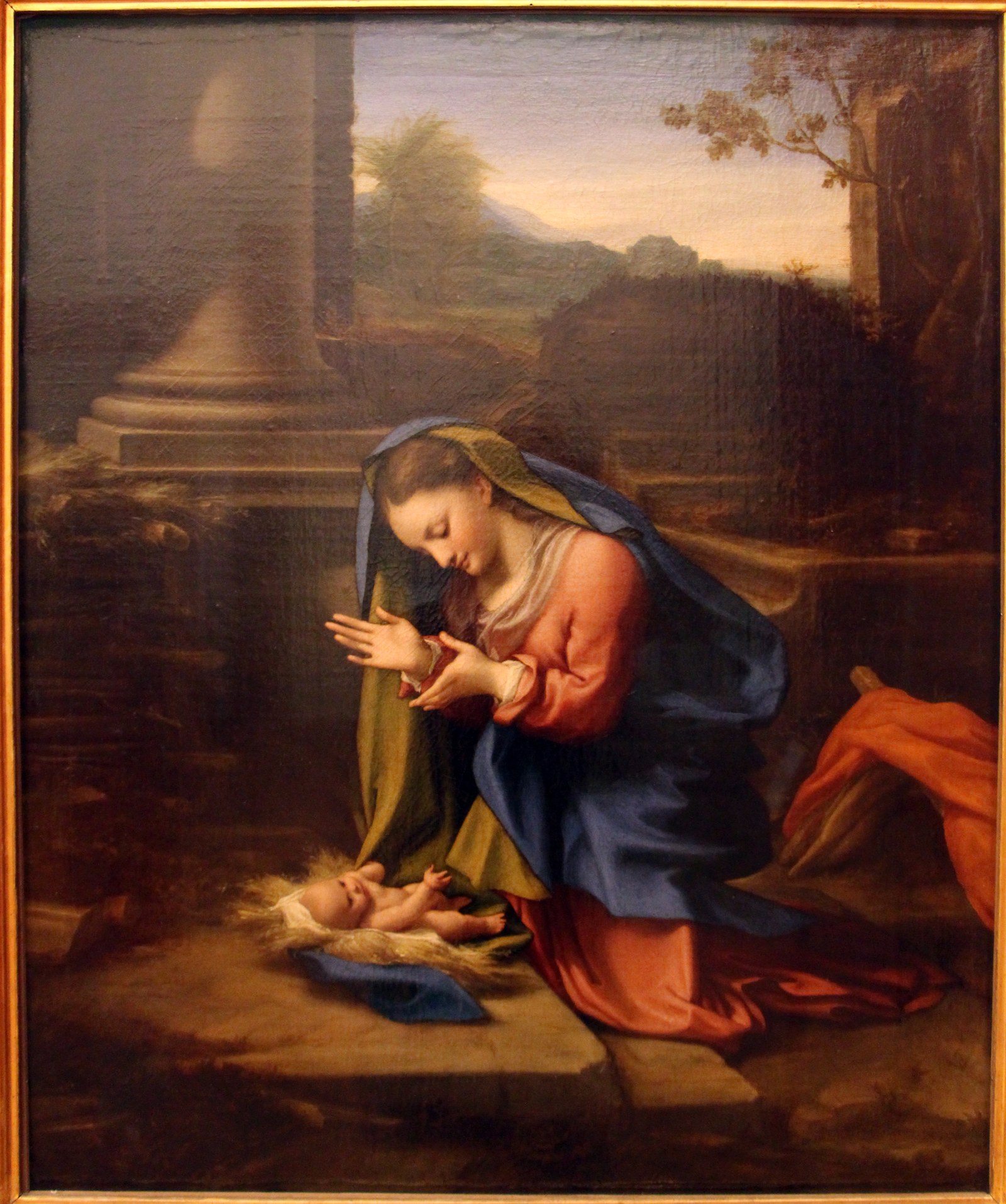 Correggio, adorazione del bambino, 1518-20, 02