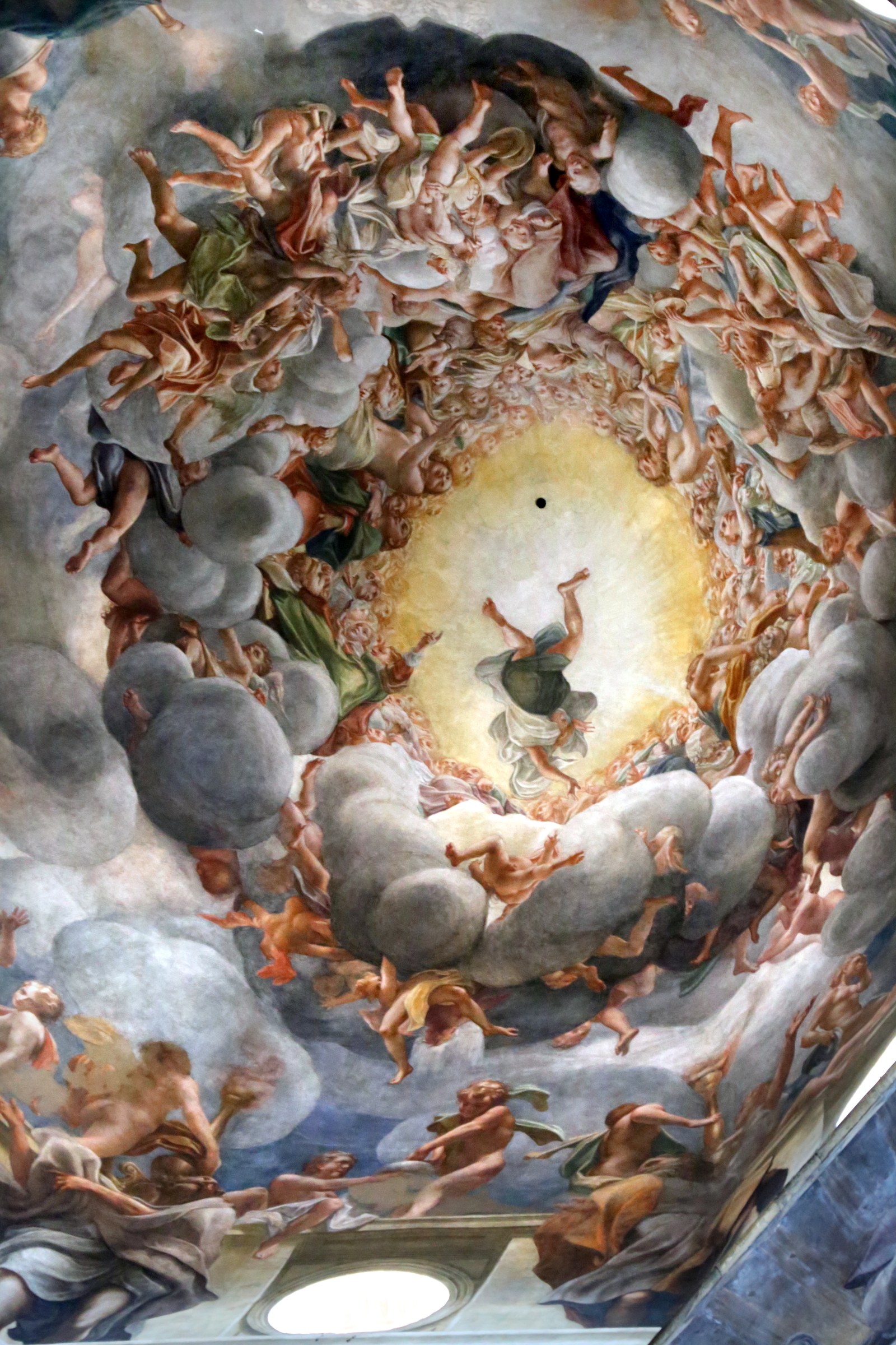 Correggio, assunzione della vergine, apostoli, patroni di parma e figure a monocromo, 1530-34, 04