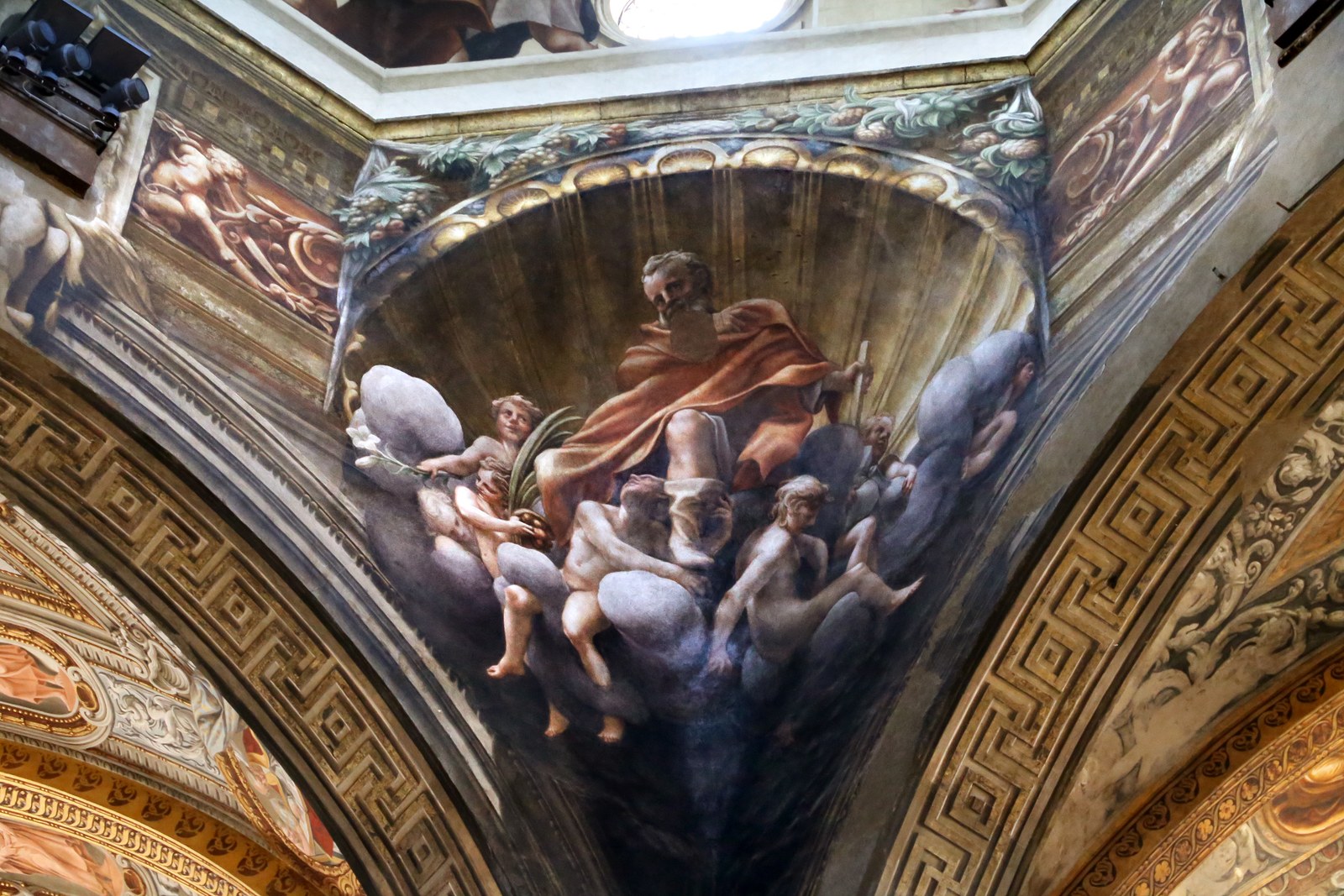 Correggio, assunzione della vergine, apostoli, patroni di parma e figure a monocromo, 1530-34, 17 giuseppe