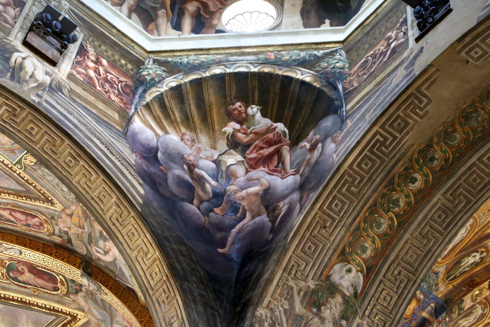 Correggio, assunzione della vergine, apostoli, patroni di parma e figure a monocromo, 1530-34, 12 giovanni battista