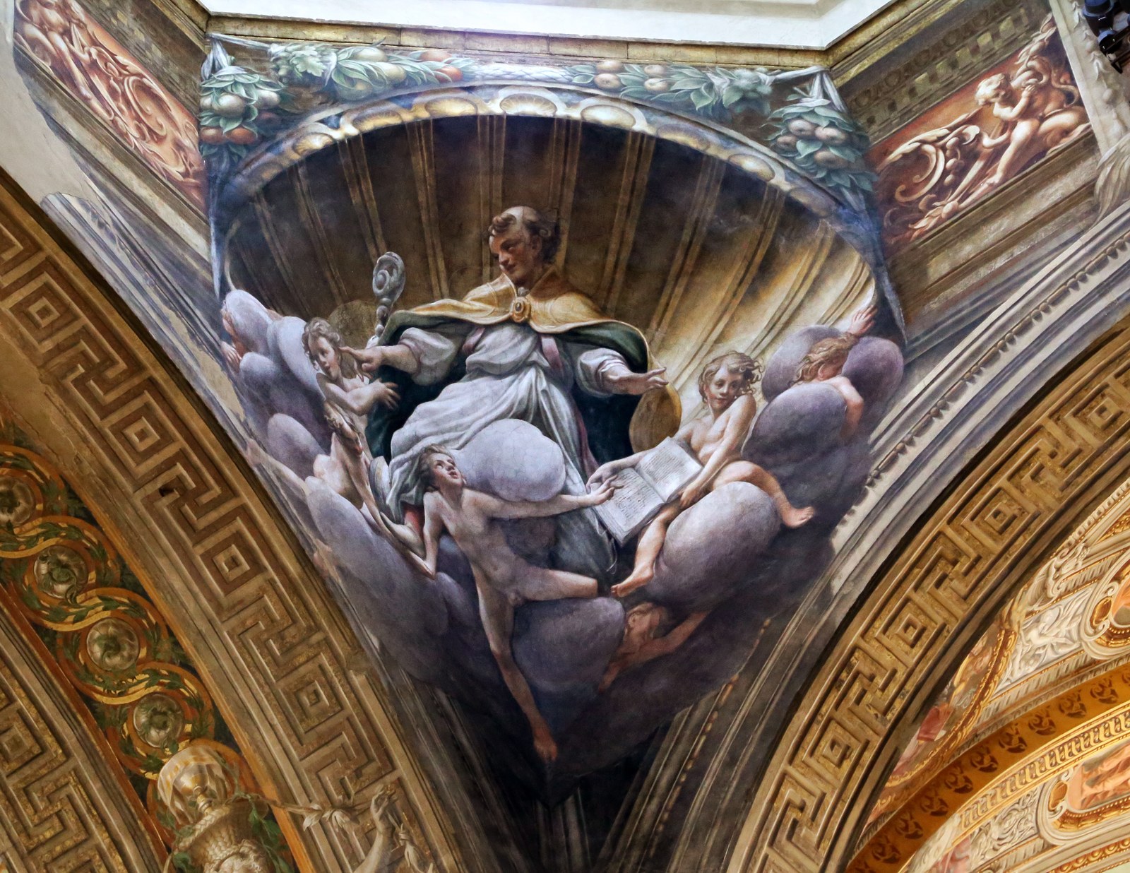 Correggio, assunzione della vergine, apostoli, patroni di parma e figure a monocromo, 1530-34, 15 ilario di poitiers
