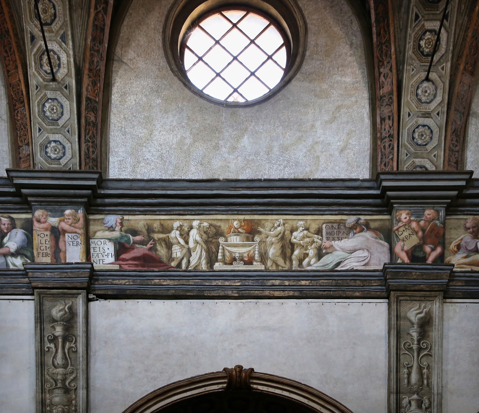 Correggio e francesco maria rondani, fregio della navata mediana di san giovanni evangelista, 1522-23, 13
