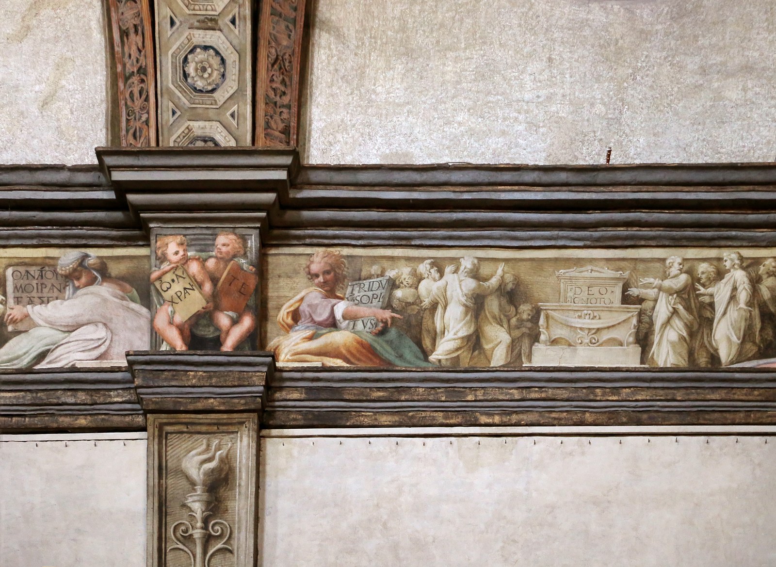 Correggio e francesco maria rondani, fregio della navata mediana di san giovanni evangelista, 1522-23, 18