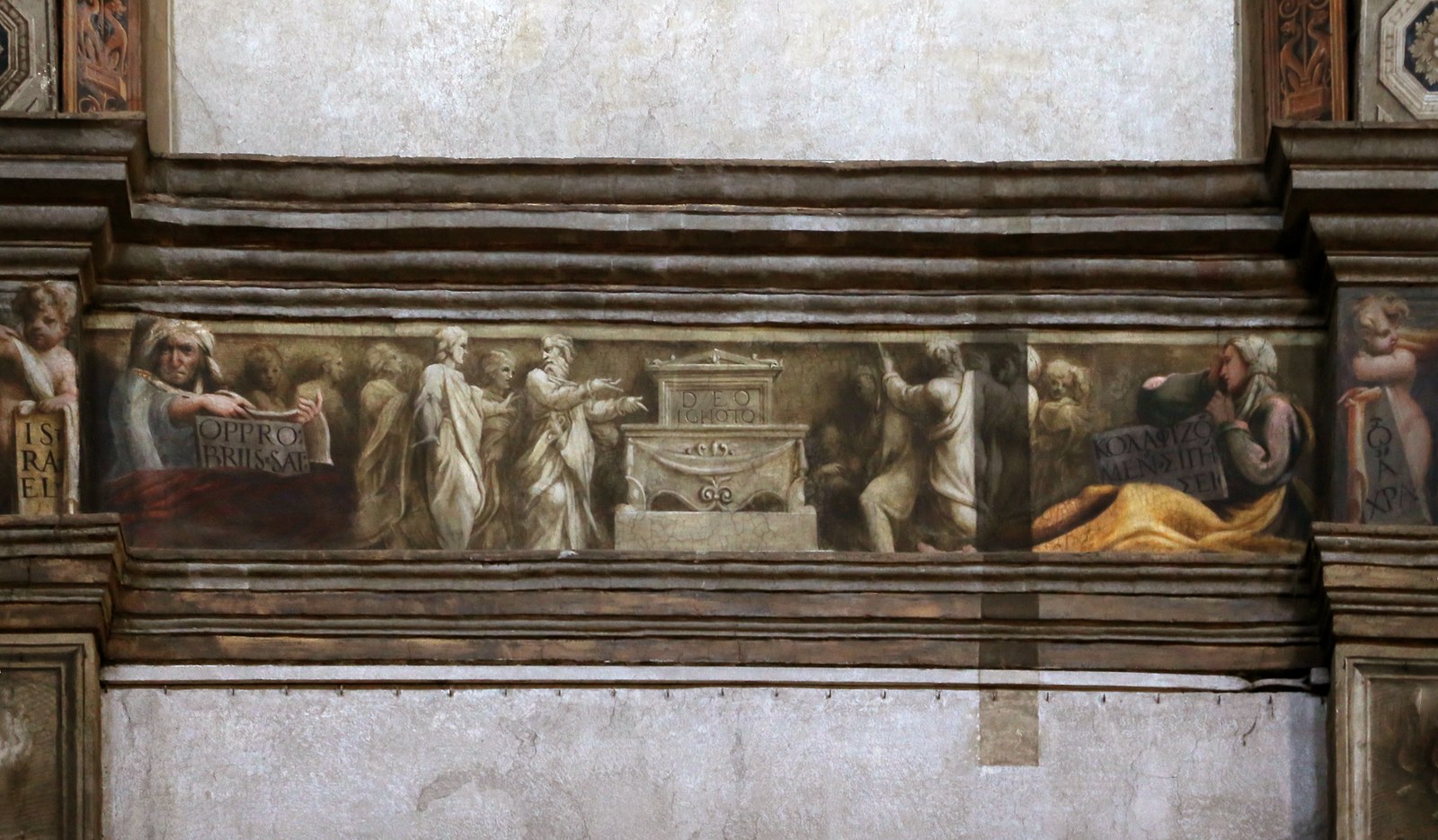 Correggio e francesco maria rondani, fregio della navata mediana di san giovanni evangelista, 1522-23, 33