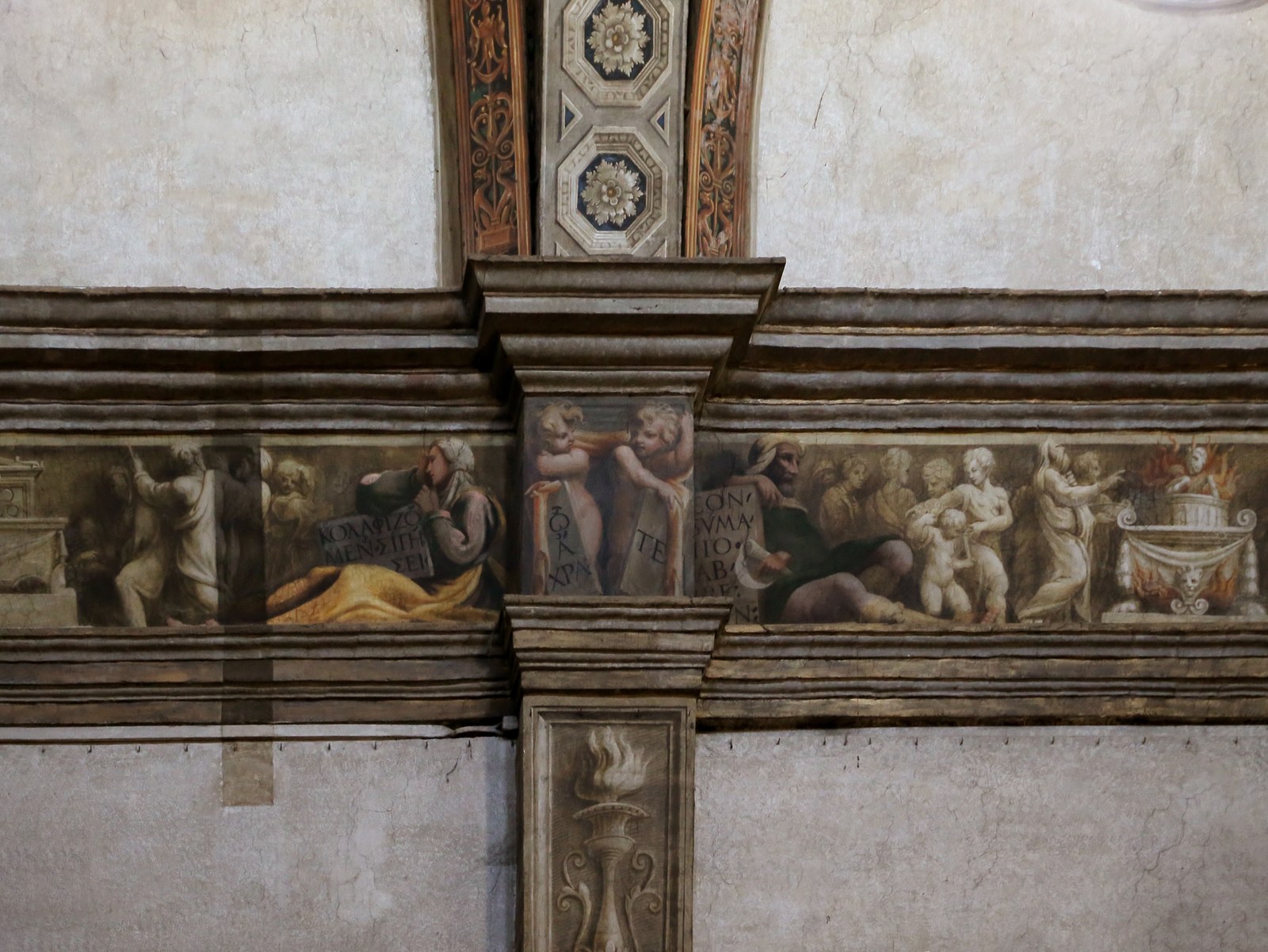Correggio e francesco maria rondani, fregio della navata mediana di san giovanni evangelista, 1522-23, 34