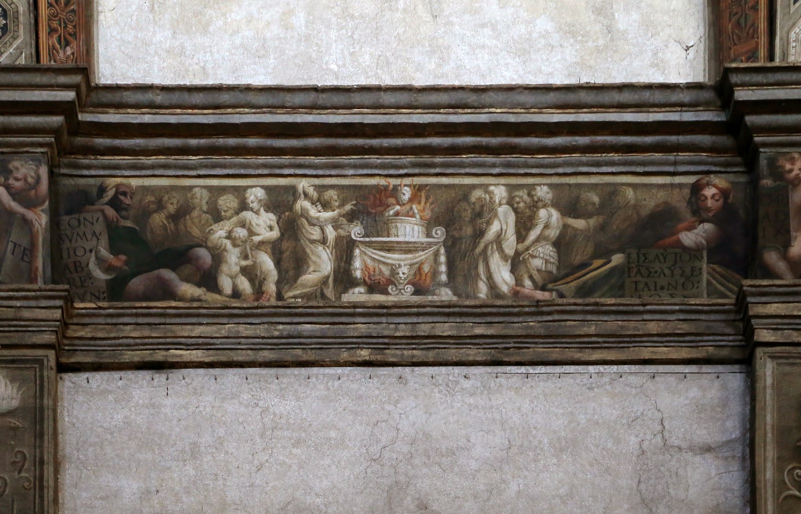 Correggio e francesco maria rondani, fregio della navata mediana di san giovanni evangelista, 1522-23, 36