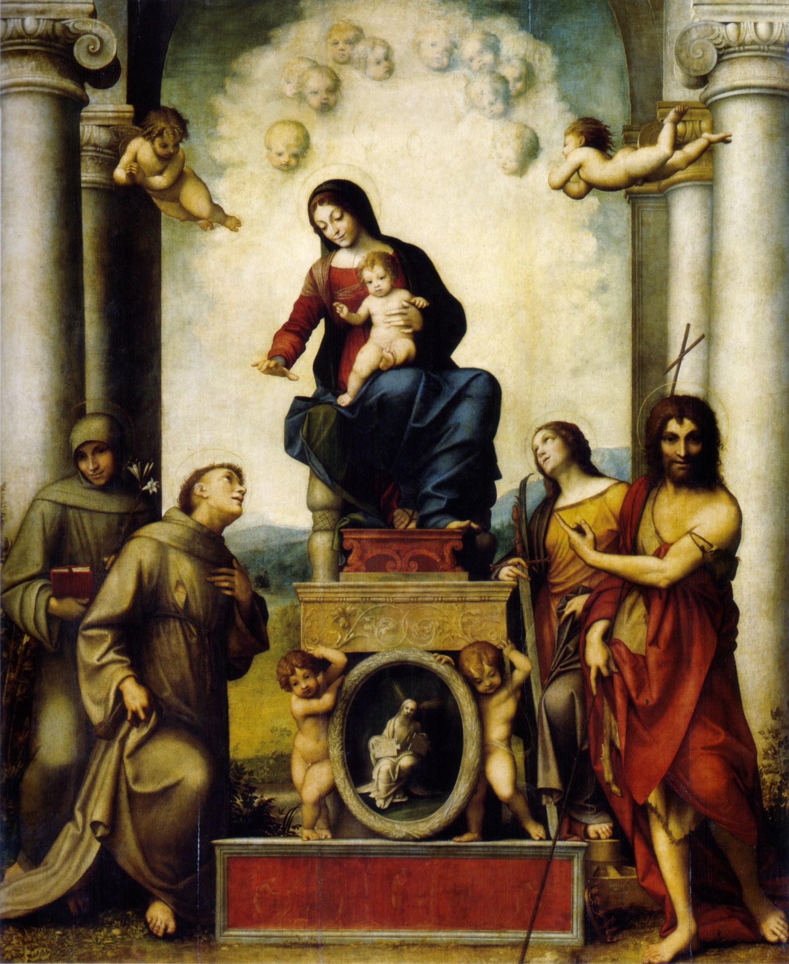 Correggio MadonnaSzentFerenccel