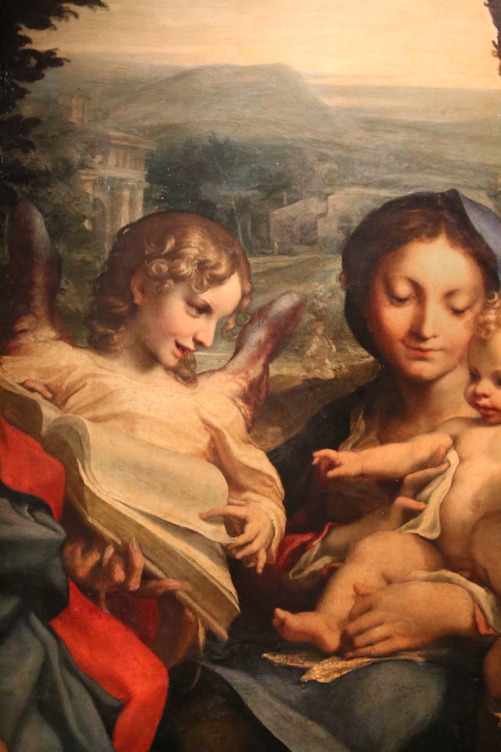 Correggio, madonna di san girolamo, o il giorno, 1528 ca. 03 angelo
