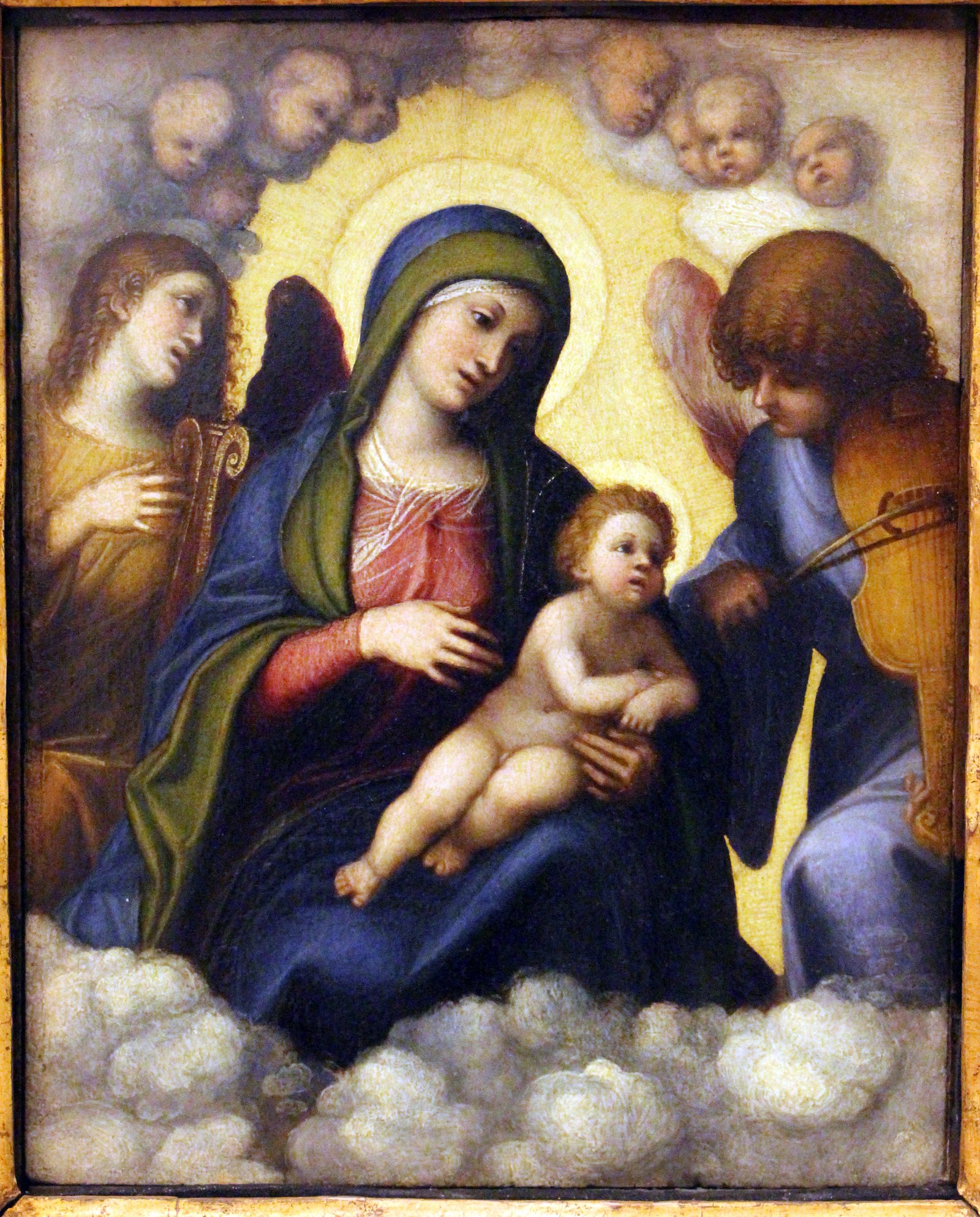 Correggio, madonna col bambino in gloria, 1510-12 o 15, 02