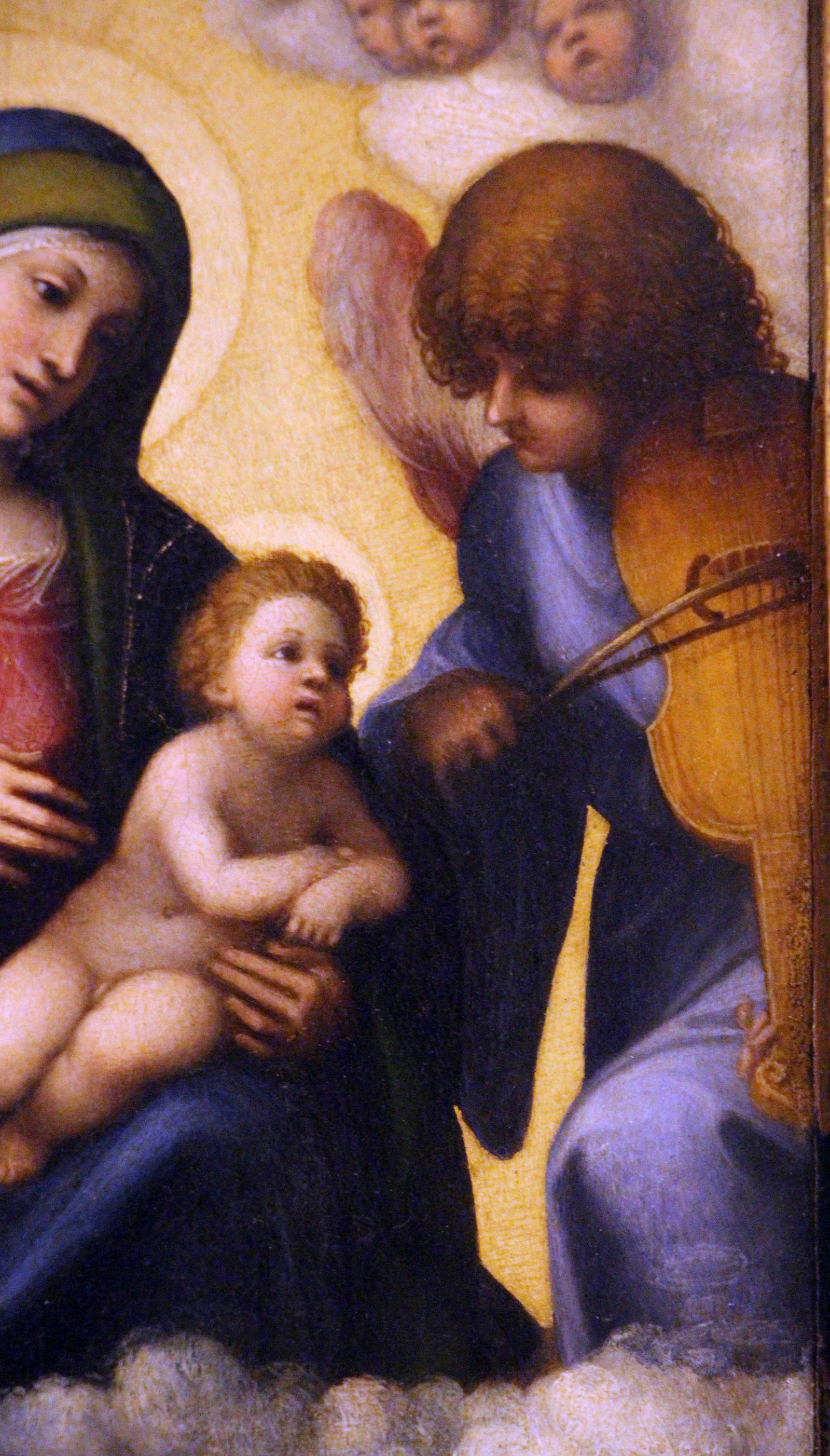 Correggio, madonna col bambino in gloria, 1510-12 o 15, 04