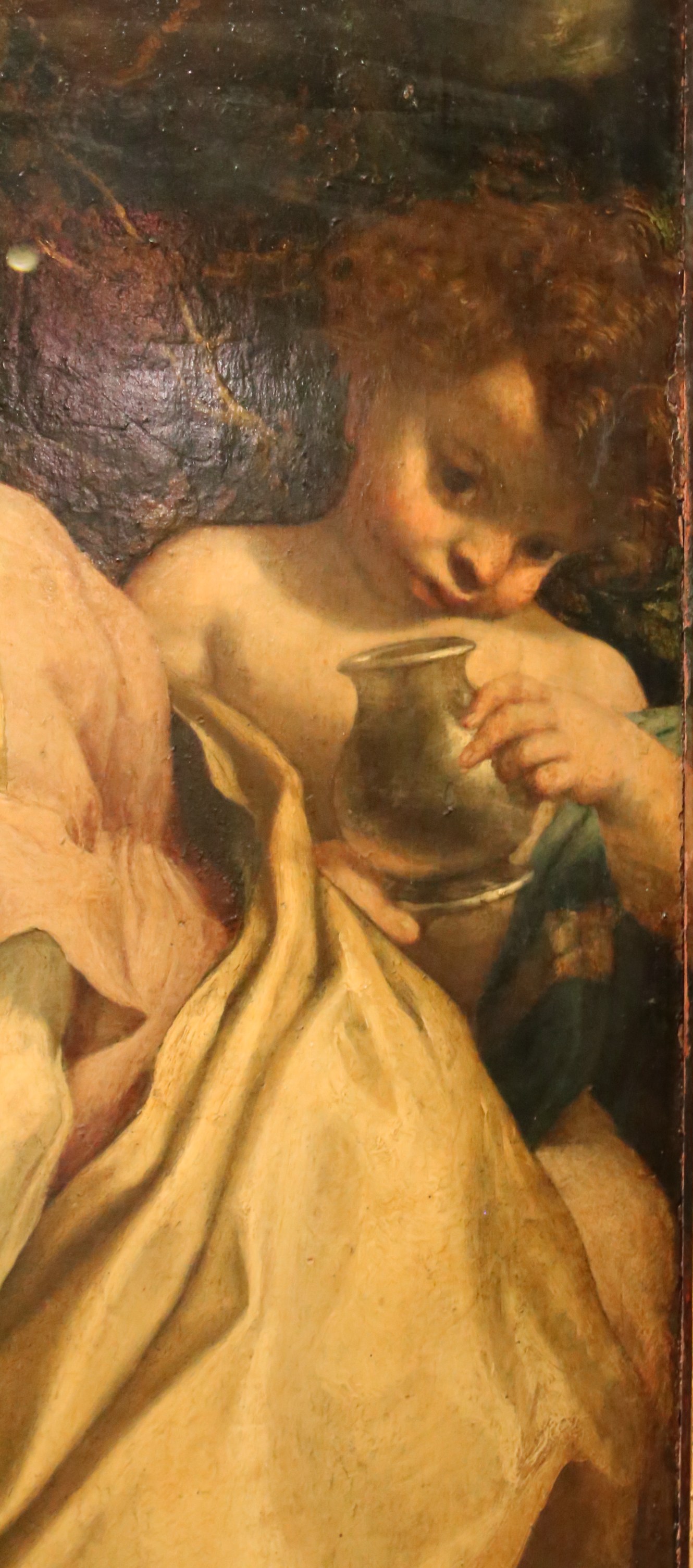 Correggio, madonna di san girolamo, o il giorno, 1528 ca. 06 angioletto