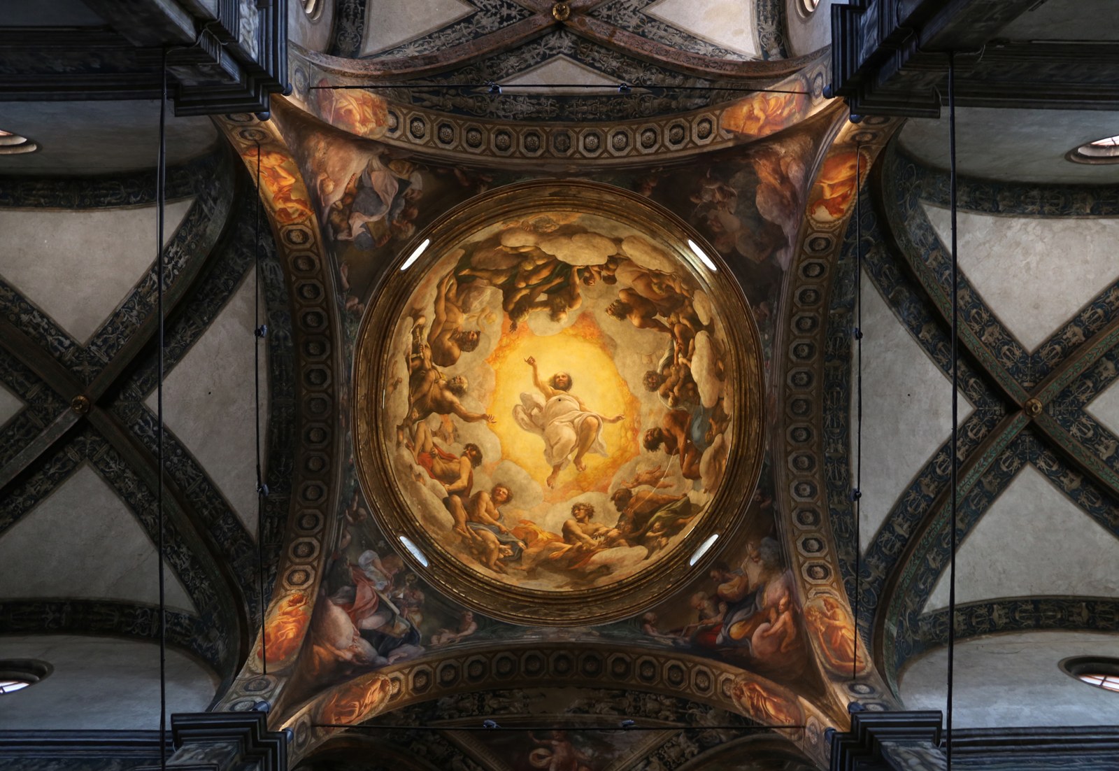 Correggio, transito di san giovanni evangelista, 1520, 02