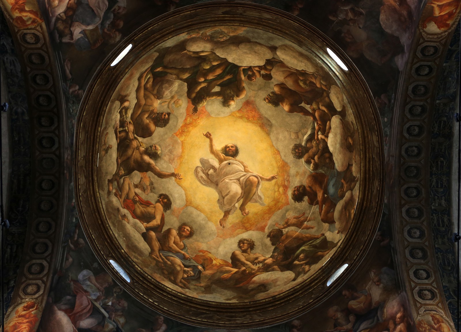 Correggio, transito di san giovanni evangelista, 1520, 03
