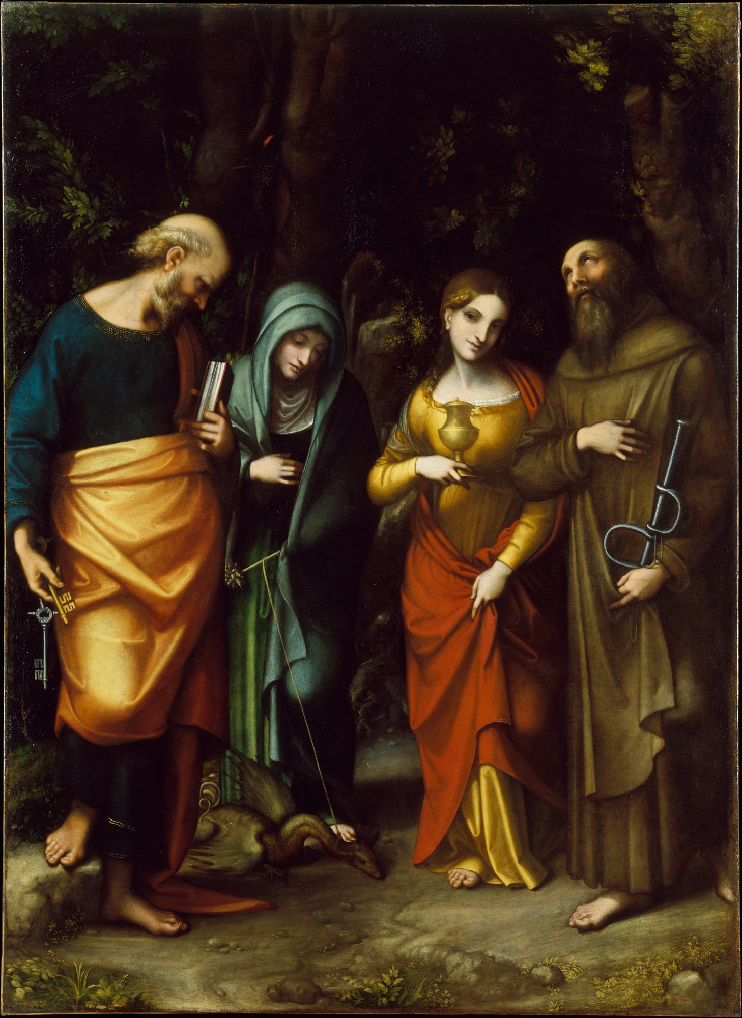 Correggio-Saints Peter, Martha, Mary Magdalen, and Leonard