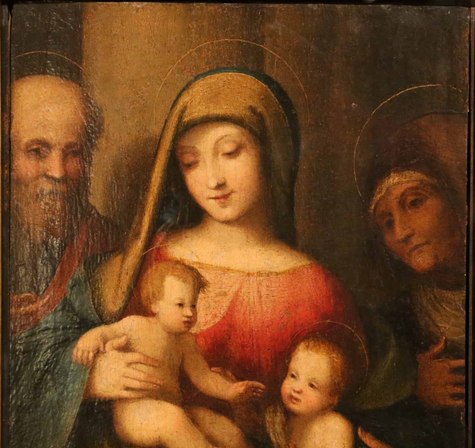 Correggio, sacra famiglia coi ss. elisabetta e giovannino, 1510 ca. (pavia, musei civici) 02