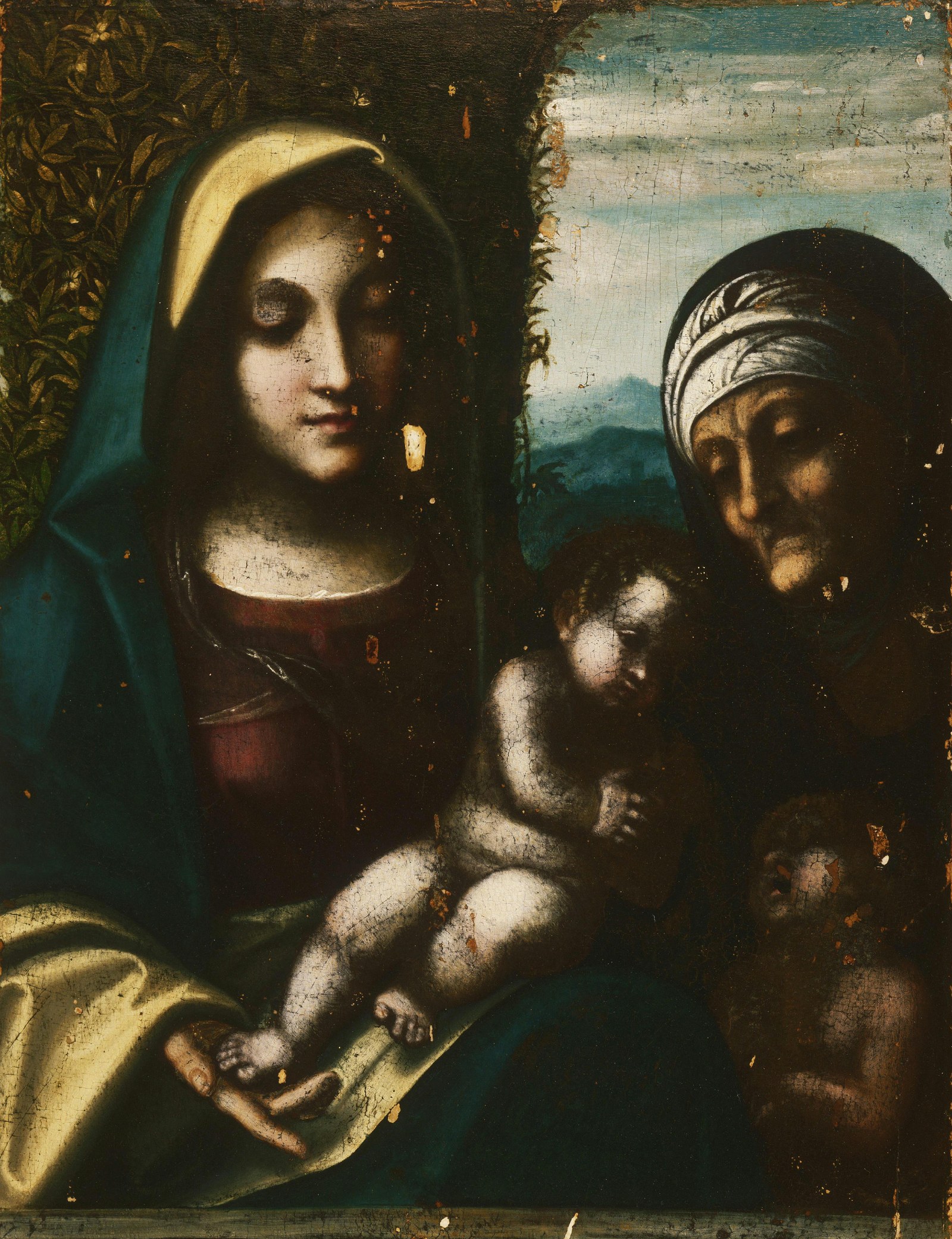 Correggio - Virgin and Child, with Saint Elizabeth and the Young Saint John the Baptist, c. 1510-1512, Cat. 1173a