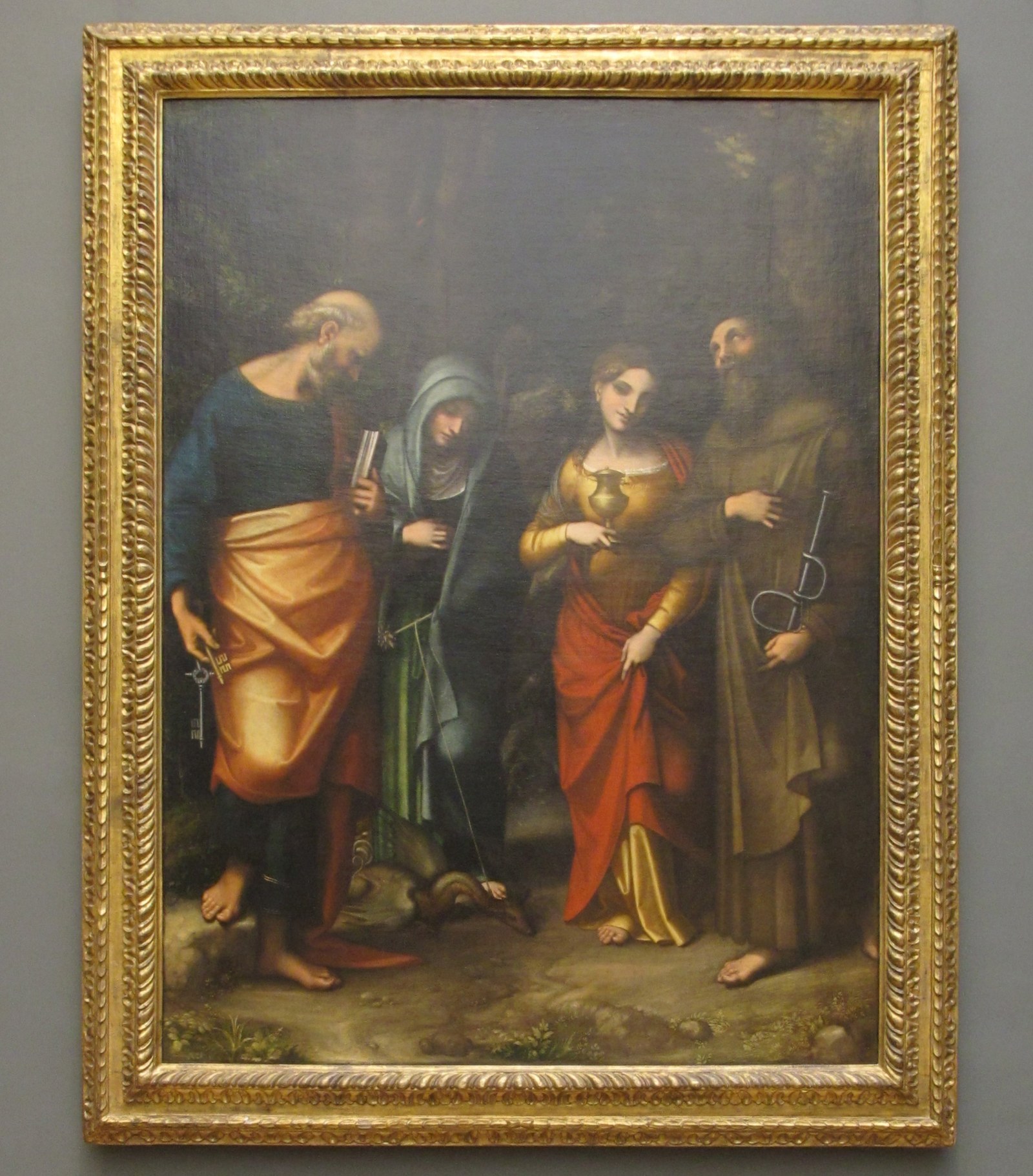 Saints Peter, Martha, Mary Magdalen, and Leonard MET 12.211 1 copy