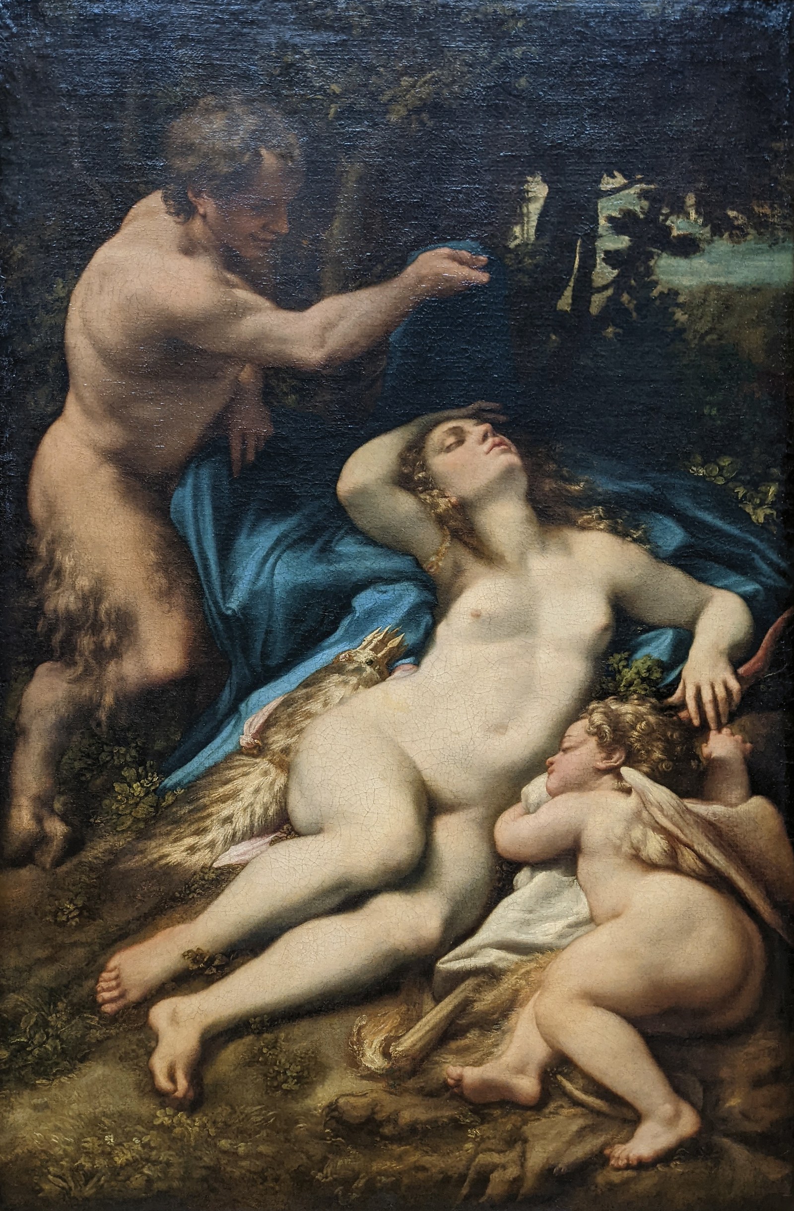 Vénus, Satyre et Cupidon - Le Corrège - Musée du Louvre Peintures INV 42 ; MR 163