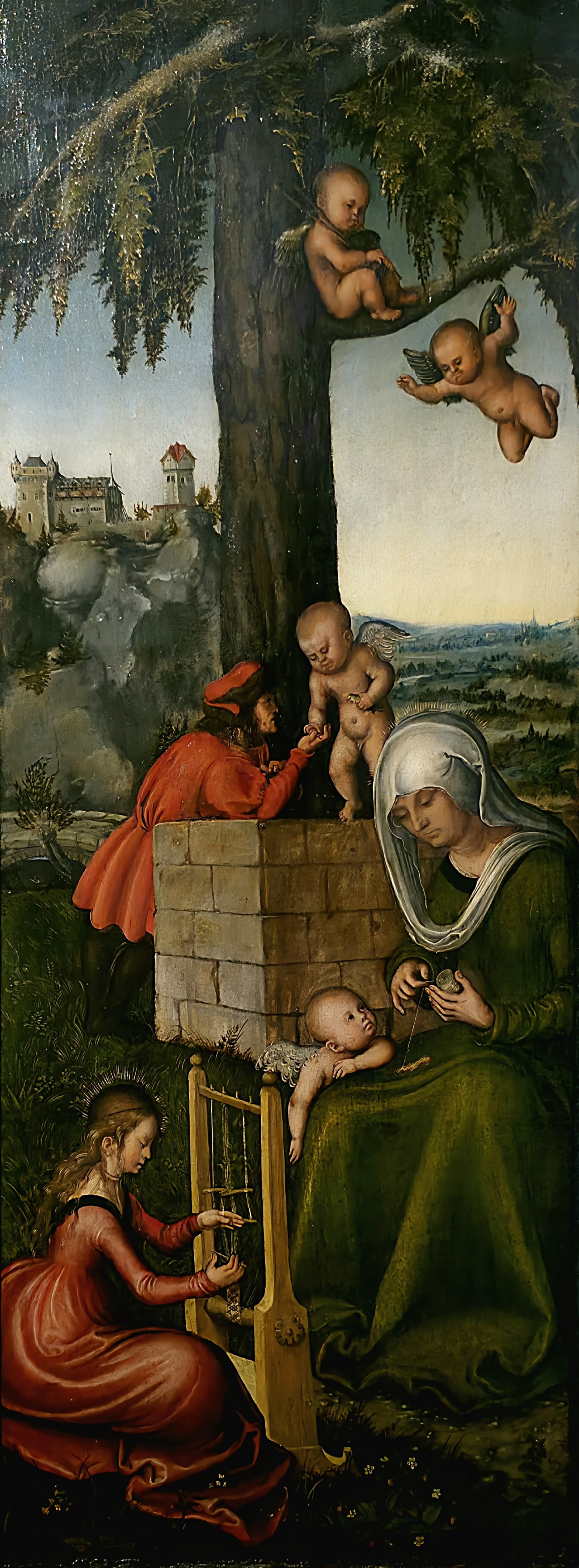 Education of the Virgin Mary [the right wing of a Lady Altar]