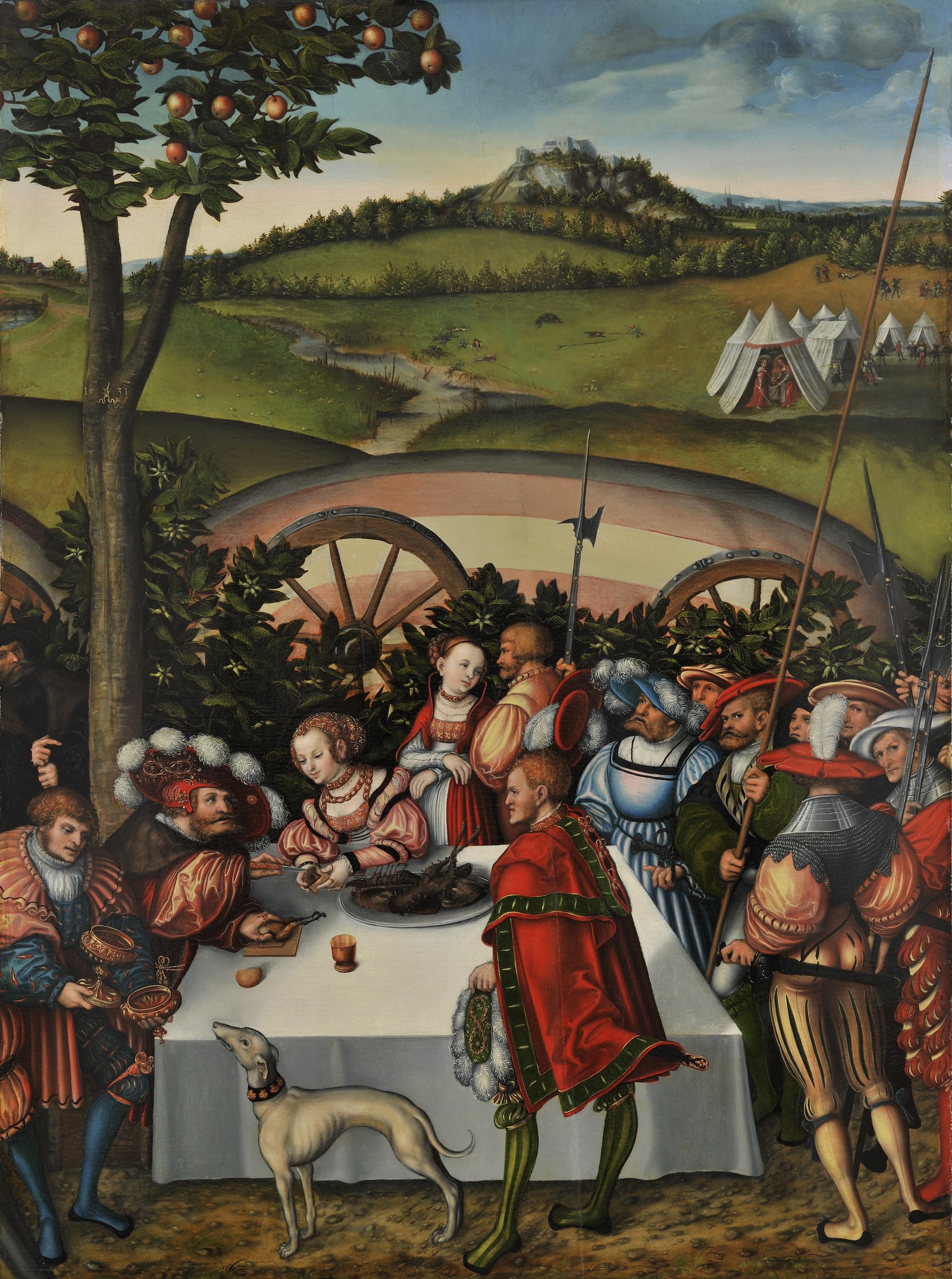 Judith dining with Holofernes