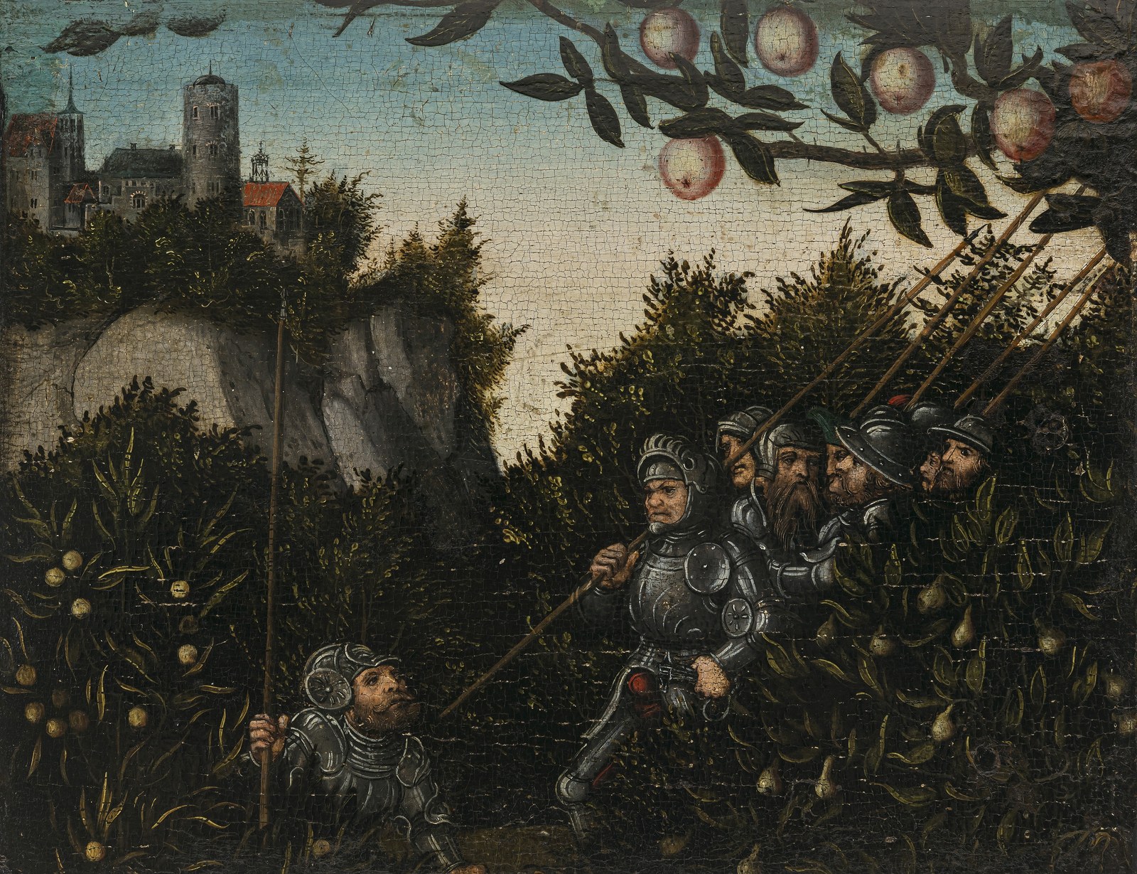 Knights in landscape
