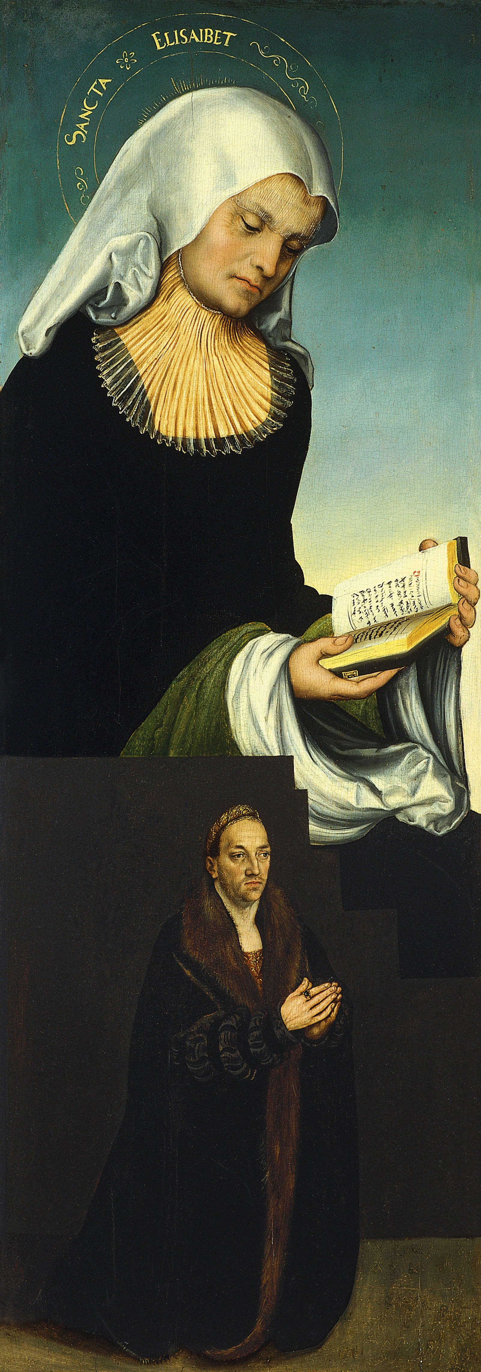 Saint Elizabeth with Duke George of Saxony as Donor (interior left wing)