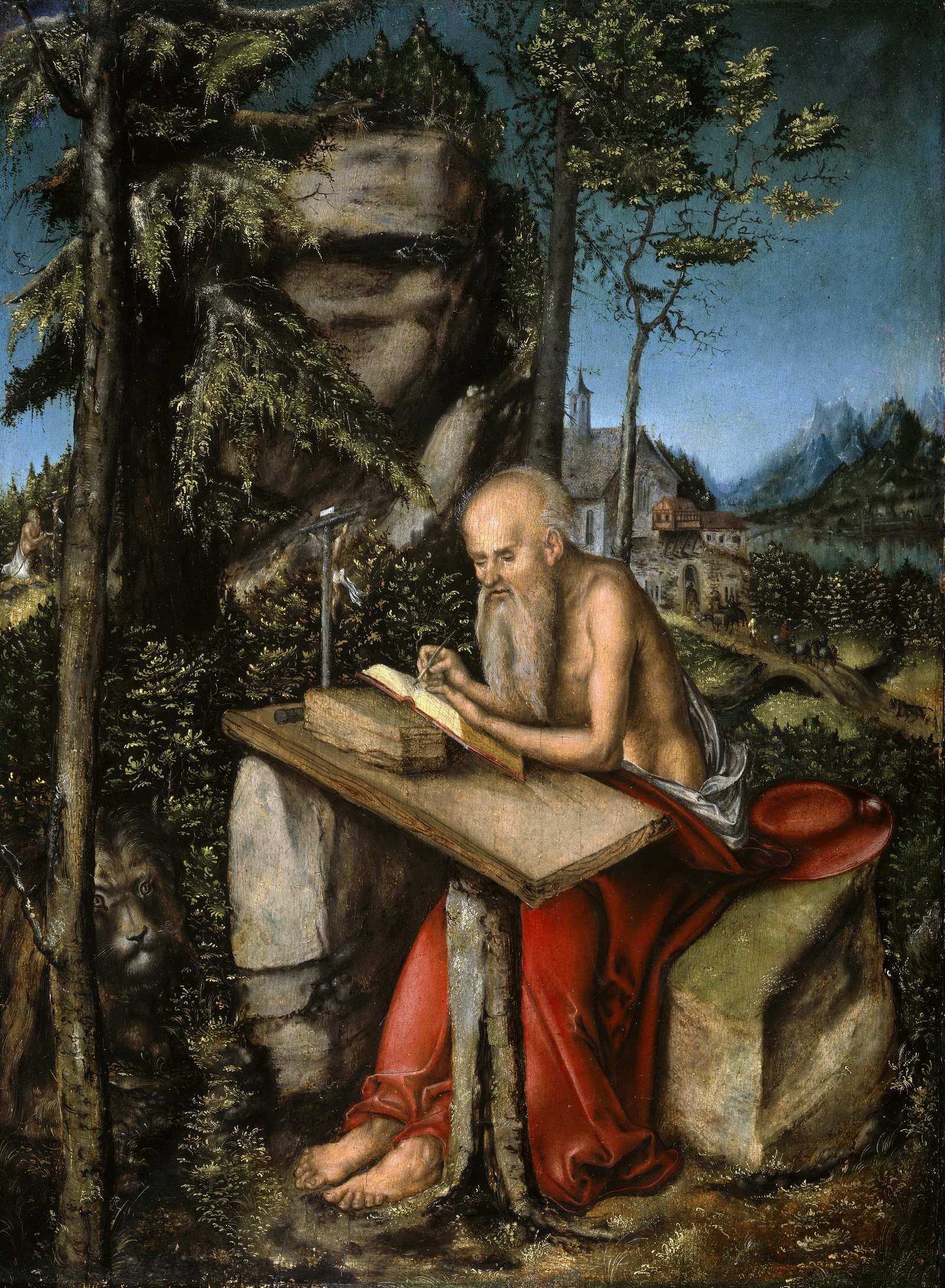 St. Jerome in Rocky Landscape