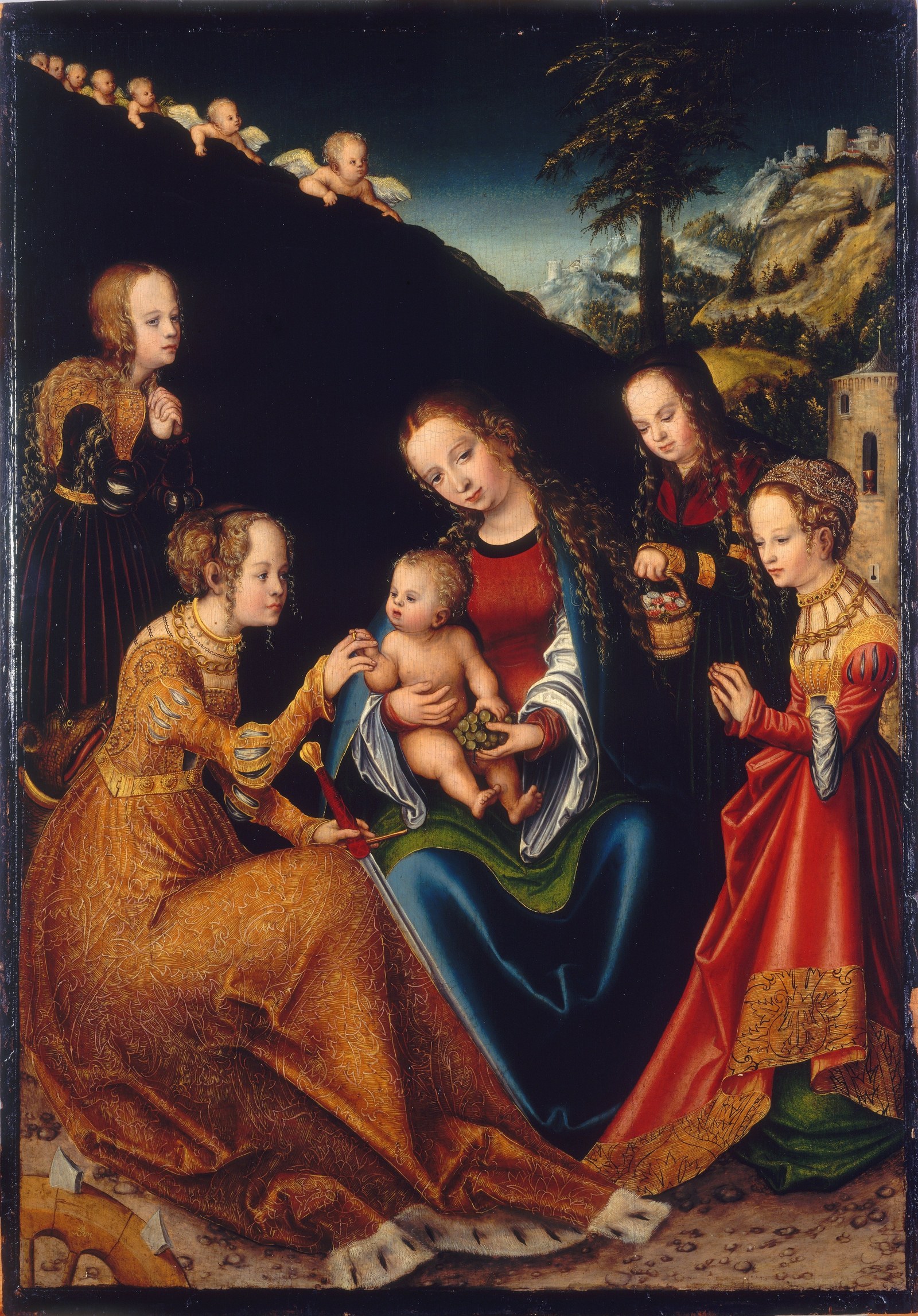 The Mystic Marriage of Saint Catherine of Alexandria with Saints Dorothy, Margaret and Barbara