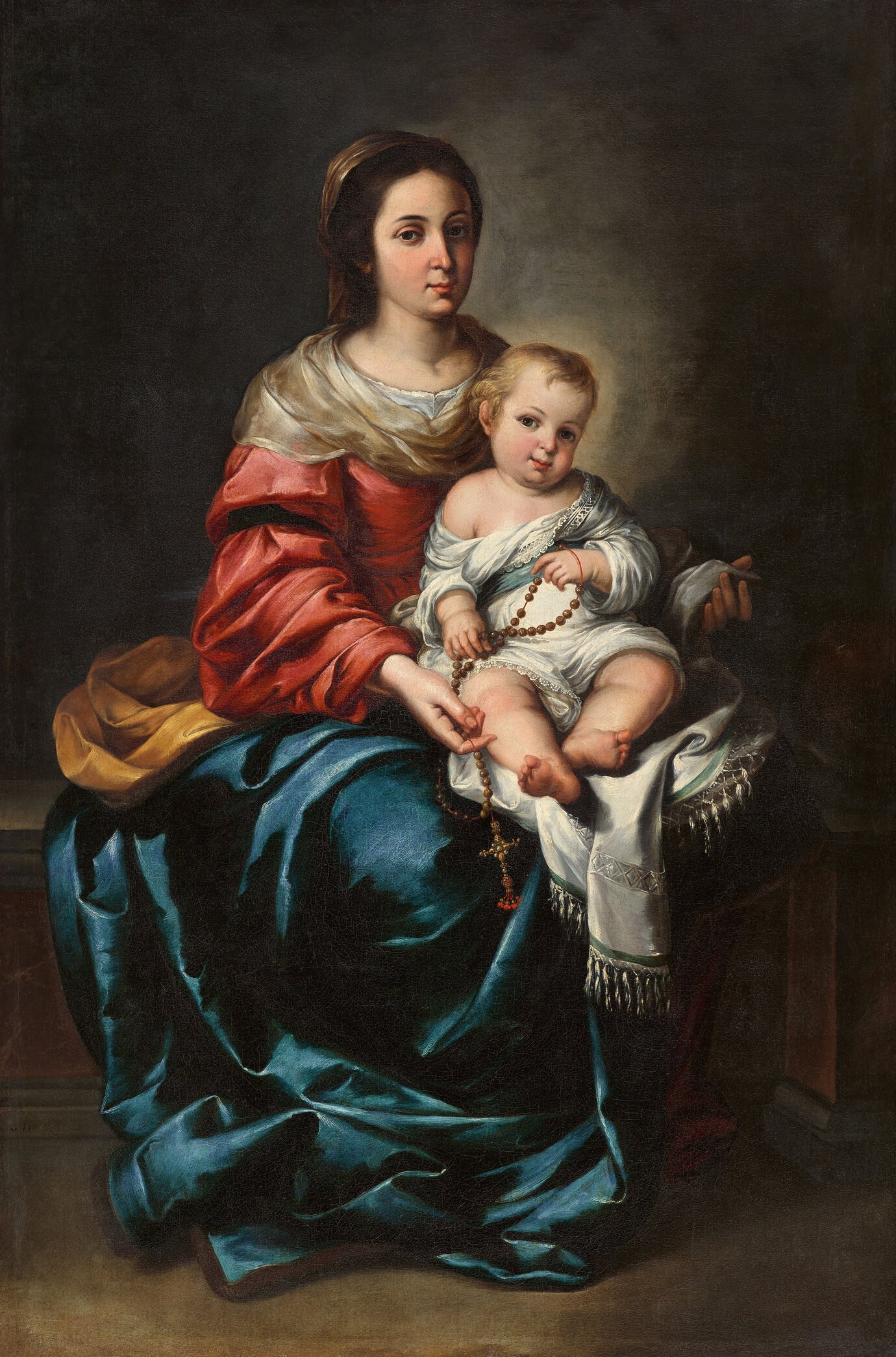 Virgin and Child, with rosary