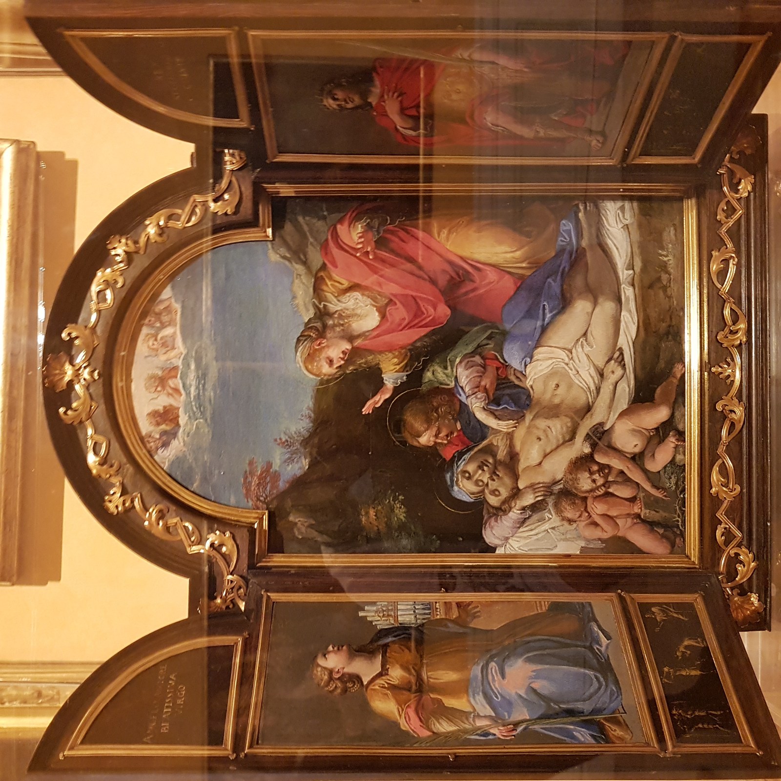 Portable Altarpiece with Pietà and Saints