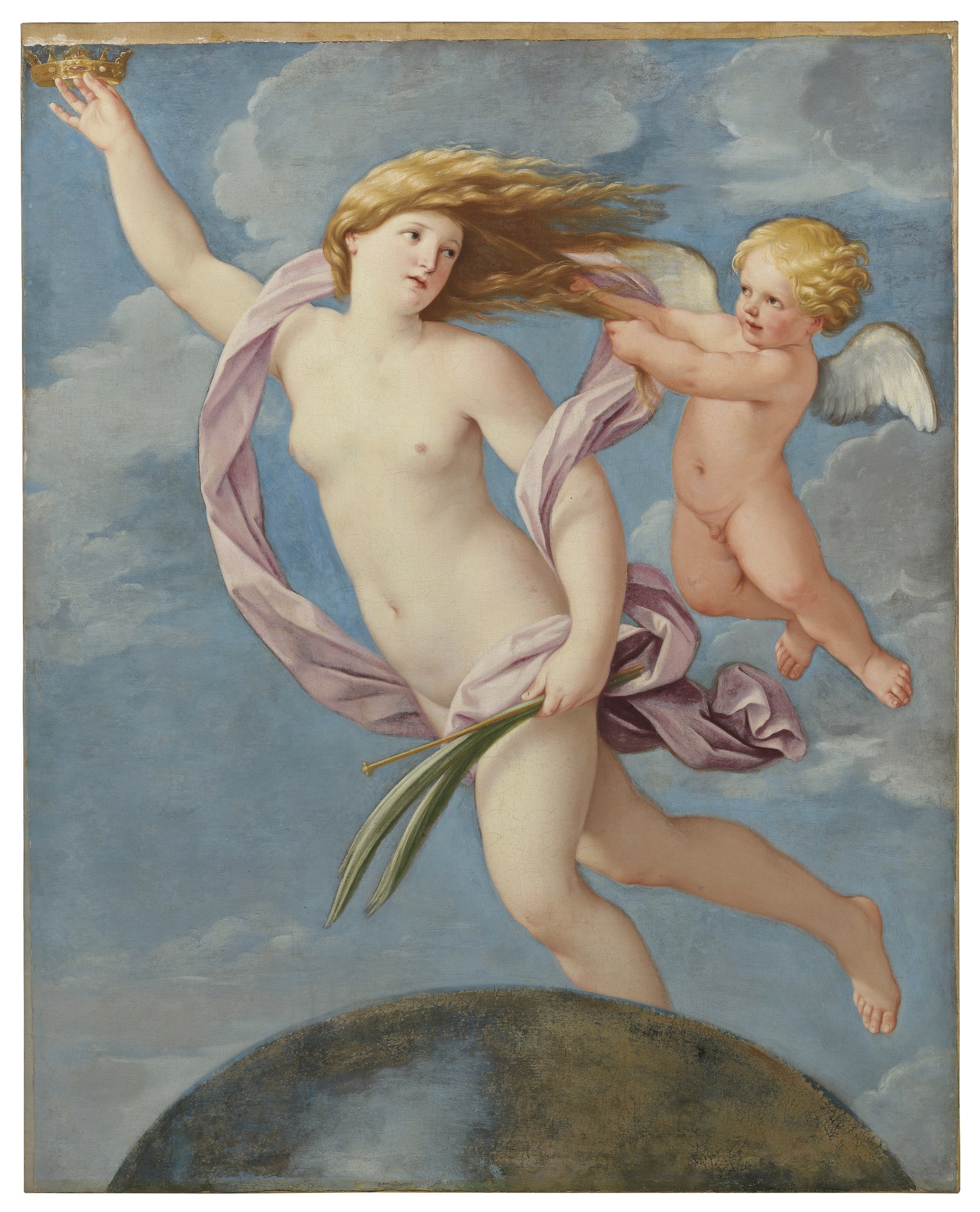 Allegory of Fortune, holding a crown