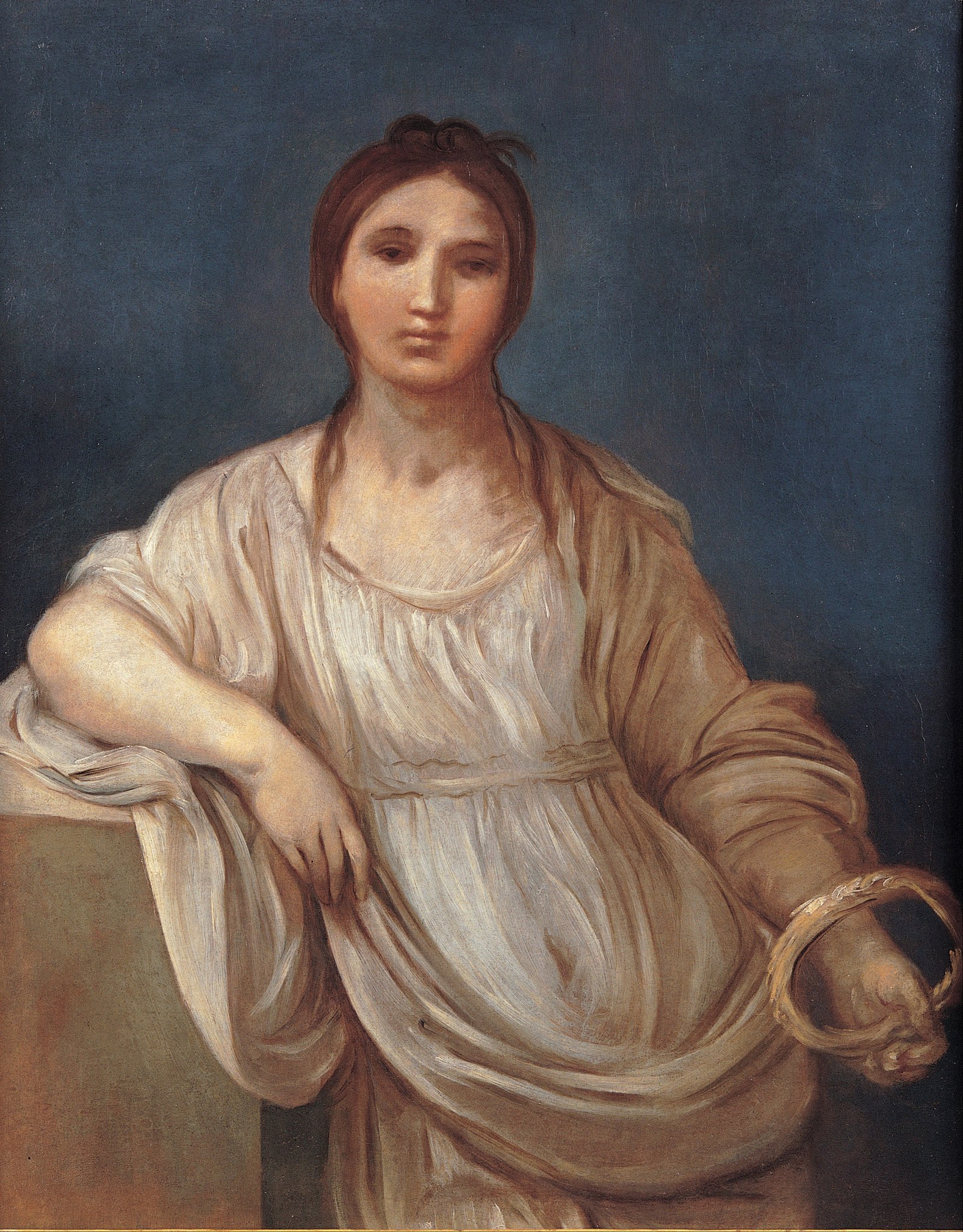 Portrait of girl with a crown