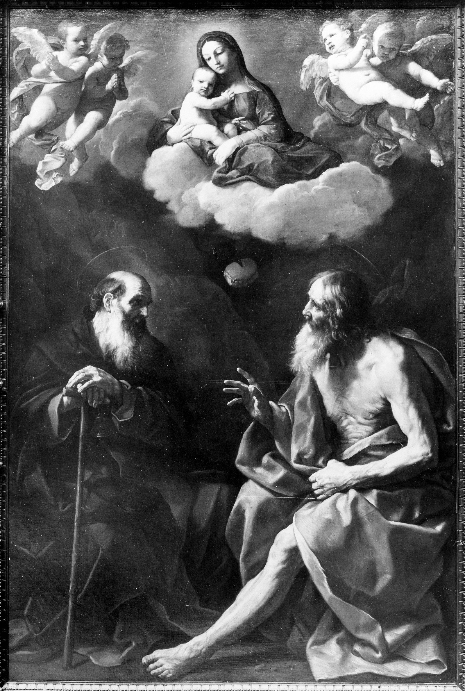 The hermits Paul and Antonius in the desert