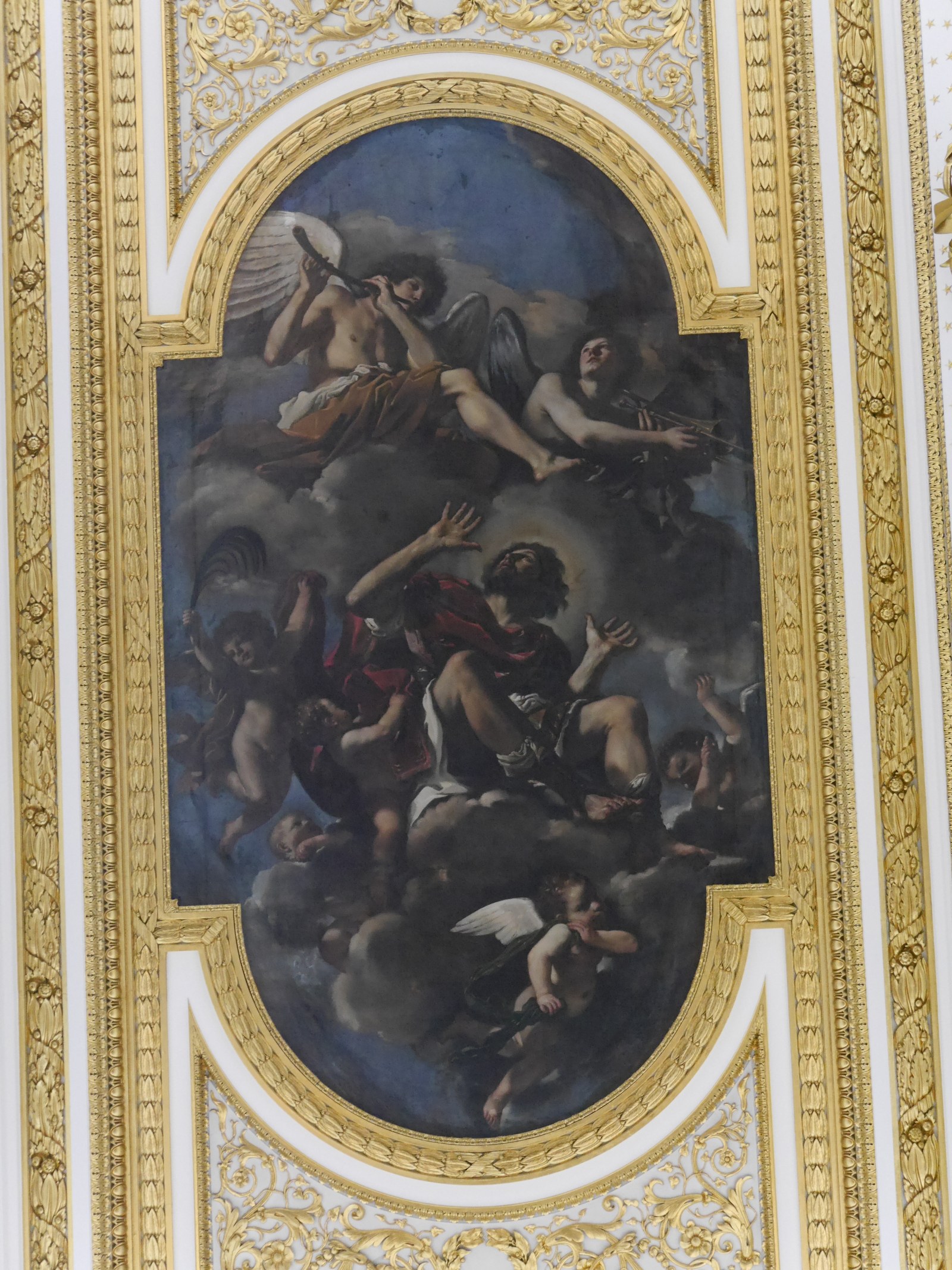 Saint Chrysogonus borne to heaven by angels