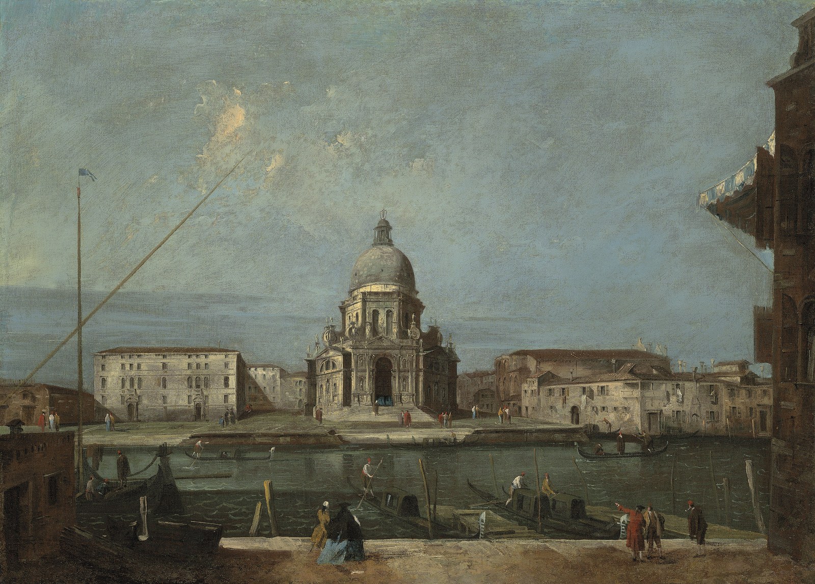 A view of the Grand Canal, Venice, with the church of Santa Maria della Salute