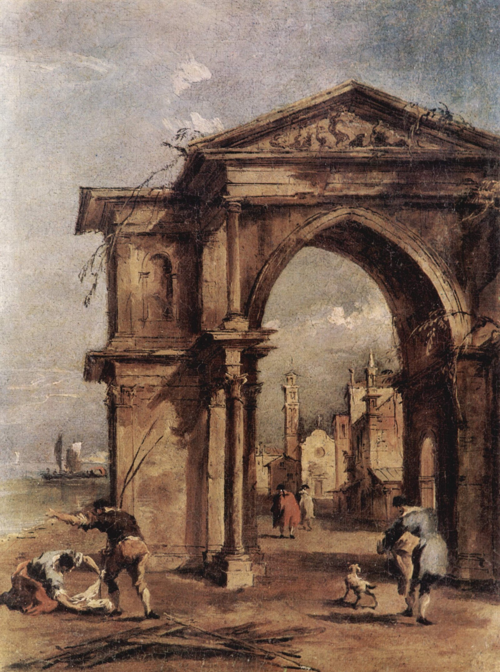 Fantasy Arch with Human Figures