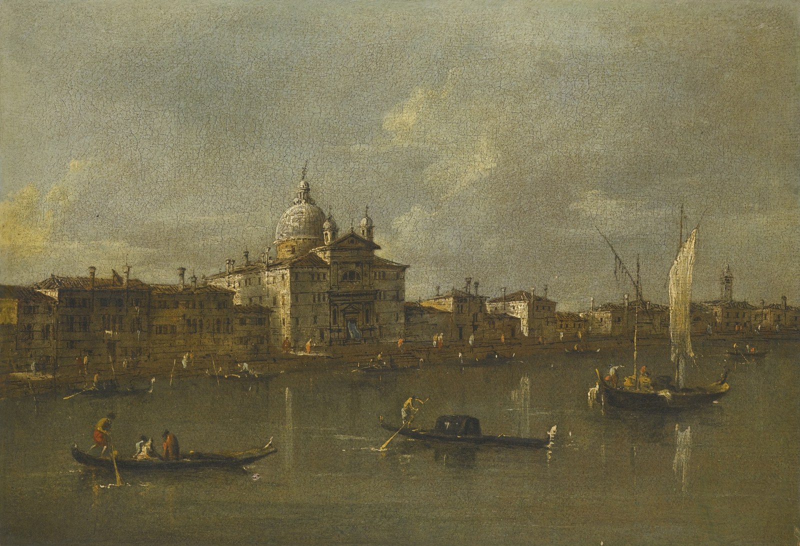 Venice, a view towards the Giudecca and the church of le Zitelle