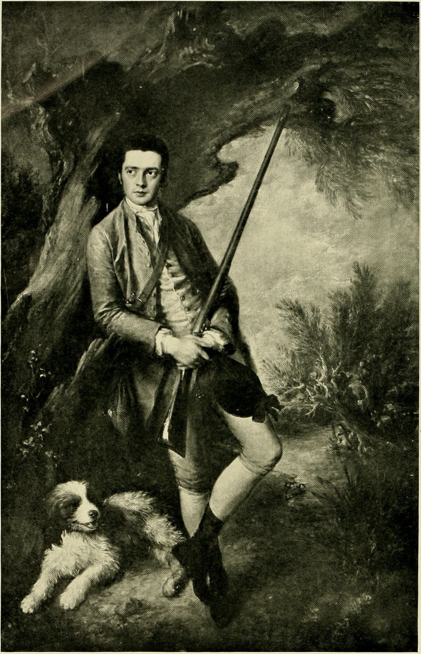 Portrait of William Poyntz of Midgham and his Dog Amber