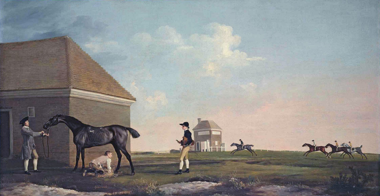Gimcrack On Newmarket Heath, with a Trainer, a Stable-lad, and a Jockey
