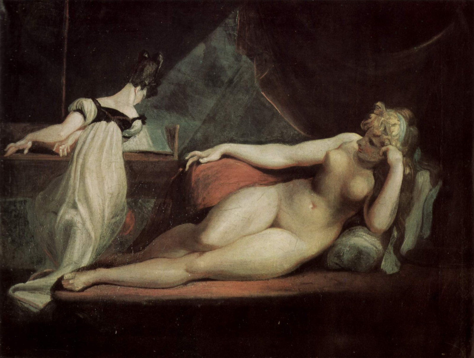 Laying Nude and piano player