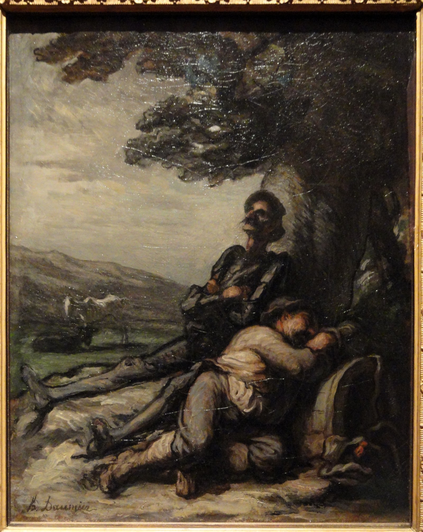 Don Quixote and Sancho Panza Resting Beneath a Tree