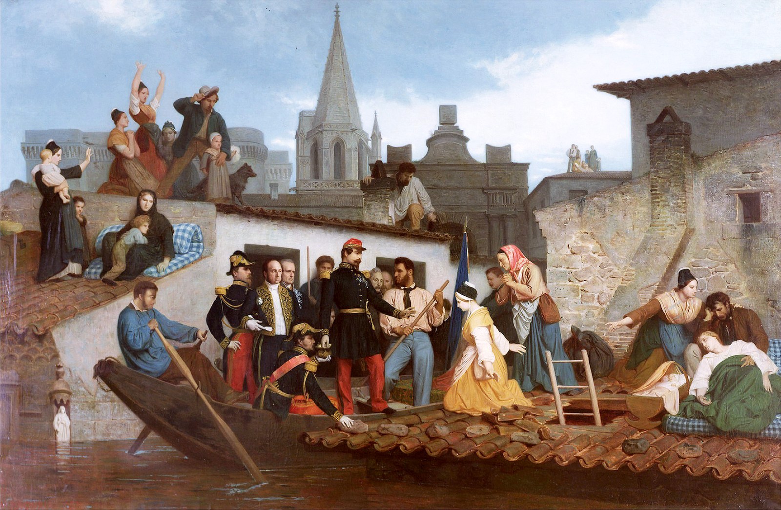 Napoleon III Visiting Flood Victims of Tarascon in June 1856