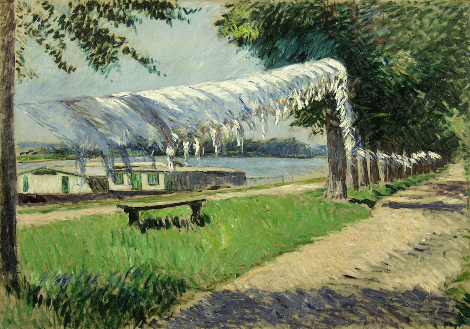 Drying laundry at the bank of the Seine, Petit Gennevilliers