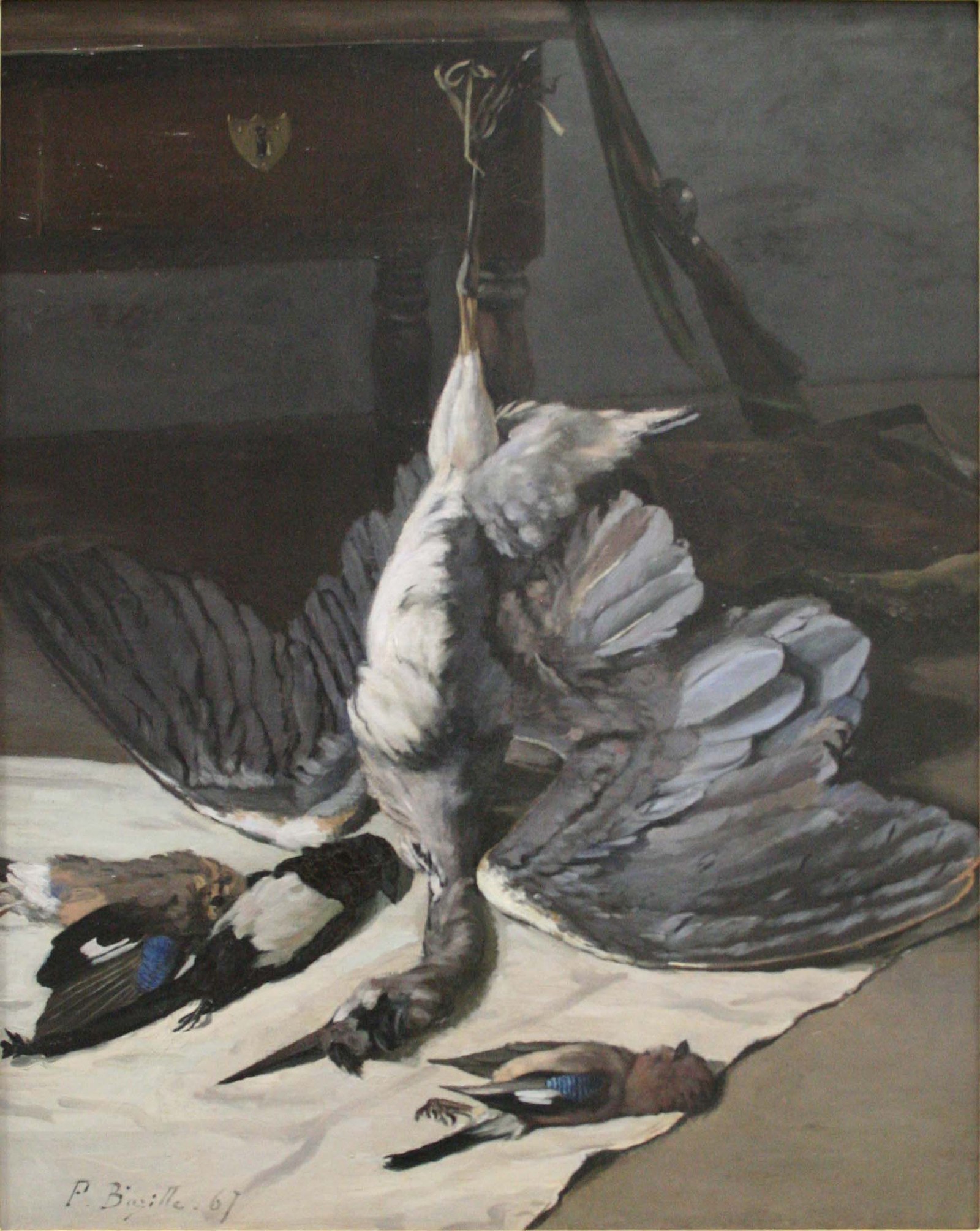 Nature morte au héron
