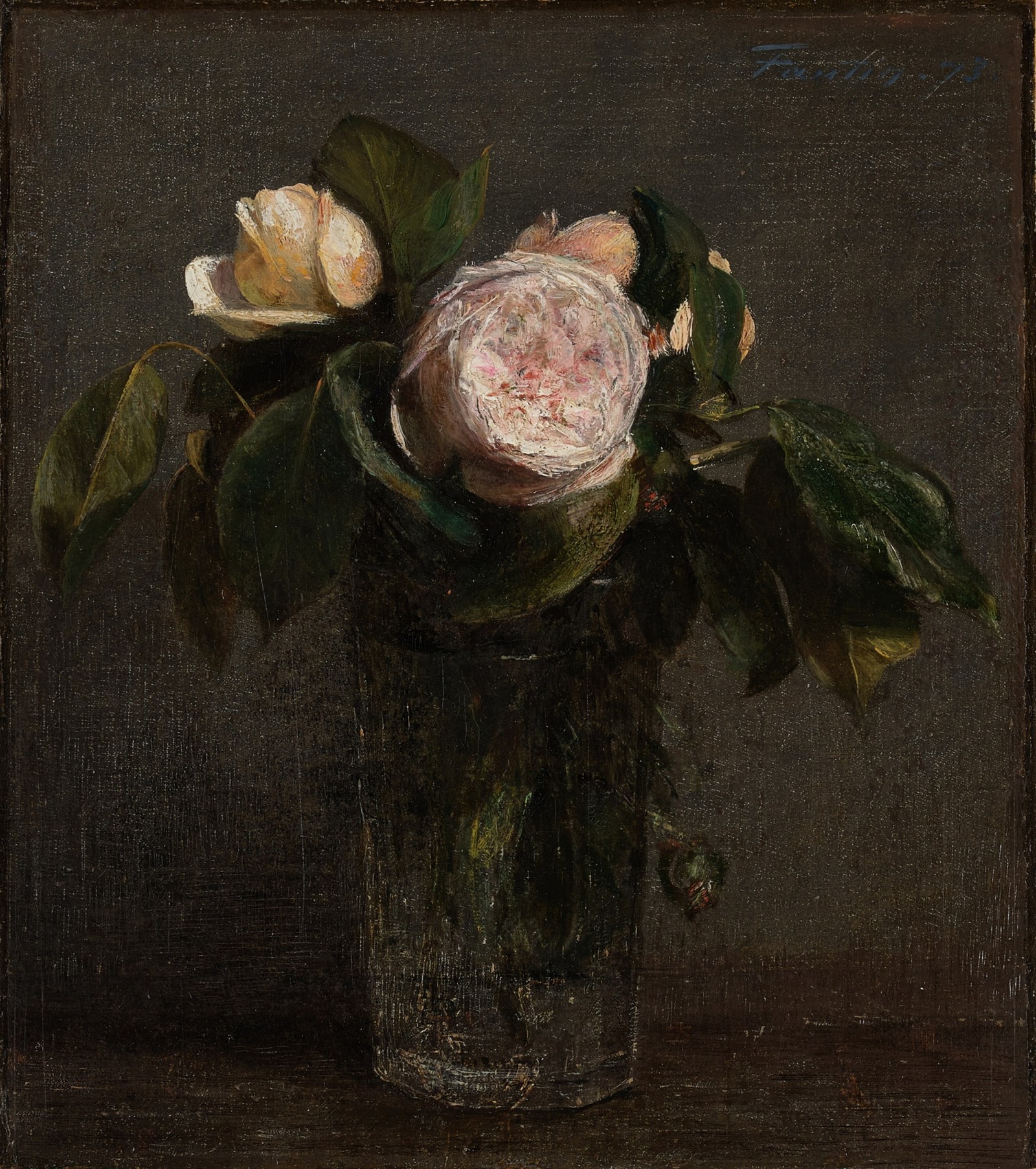 Roses in a Tall Glass