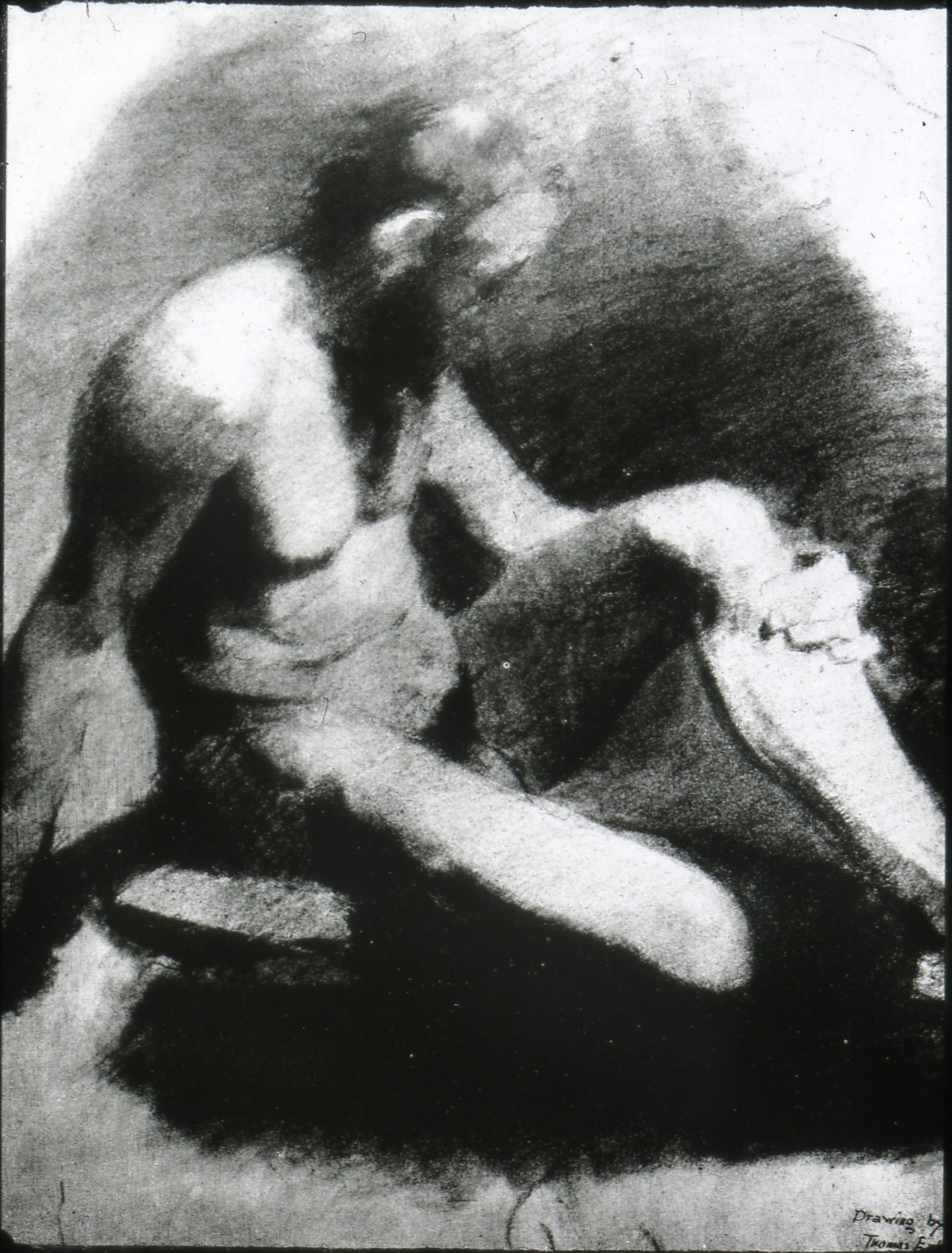 Nude man with beard