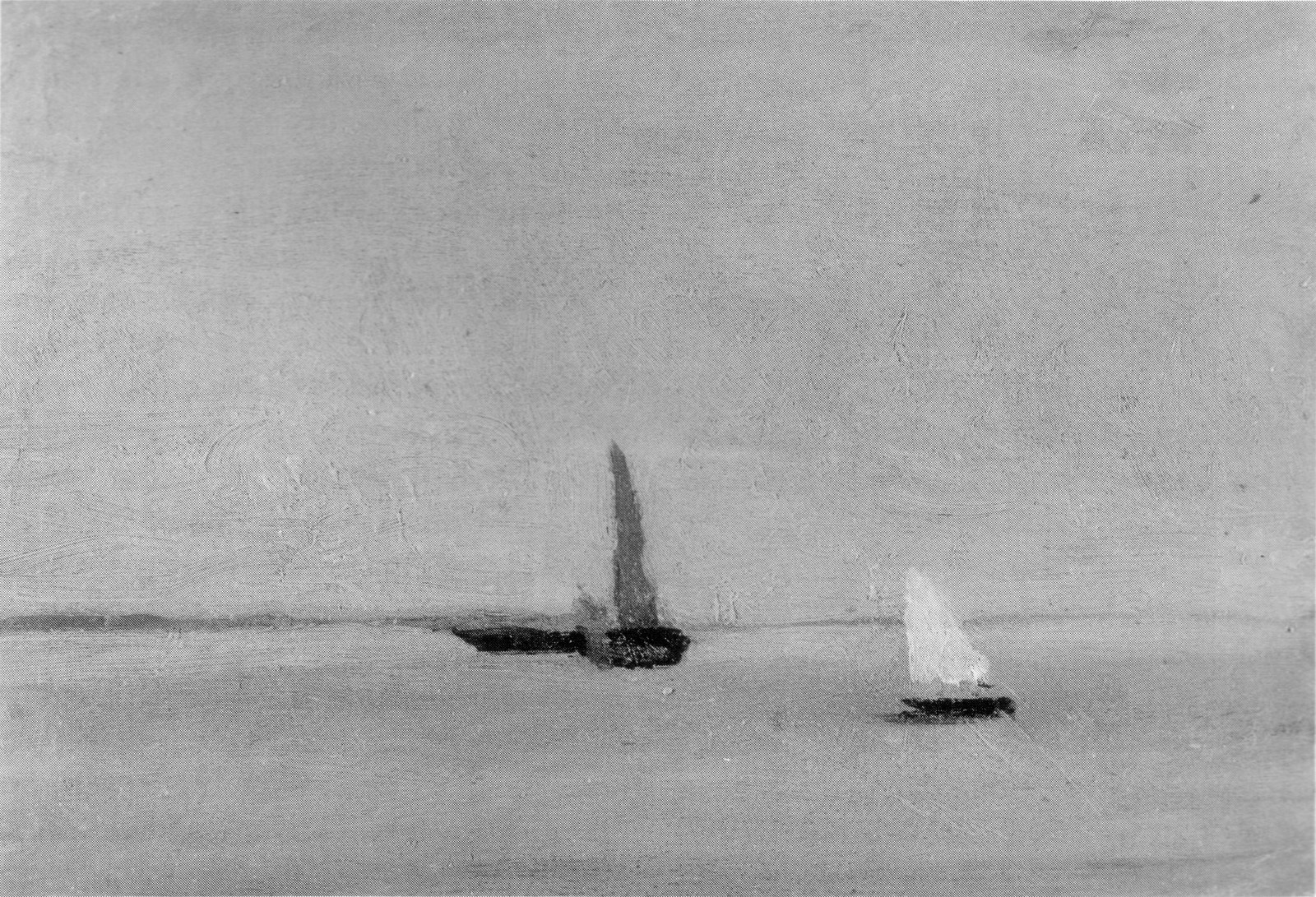Ships and Sailboats on the Delaware: Study