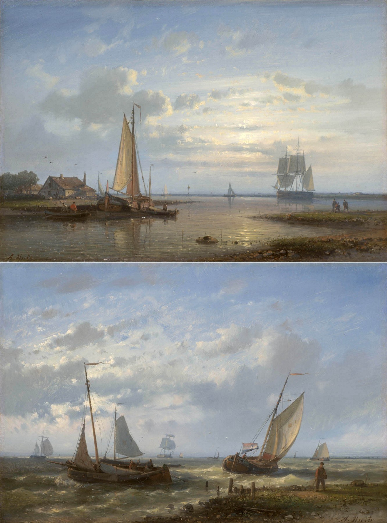 Calm Waters at Sunset; Coming Ashore